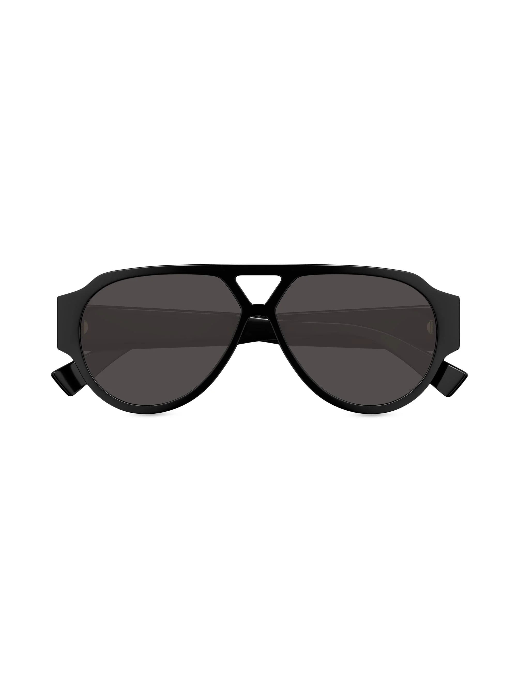 Men's Bold Triangle Stud 59MM Pilot Sunglasses - Black - 1