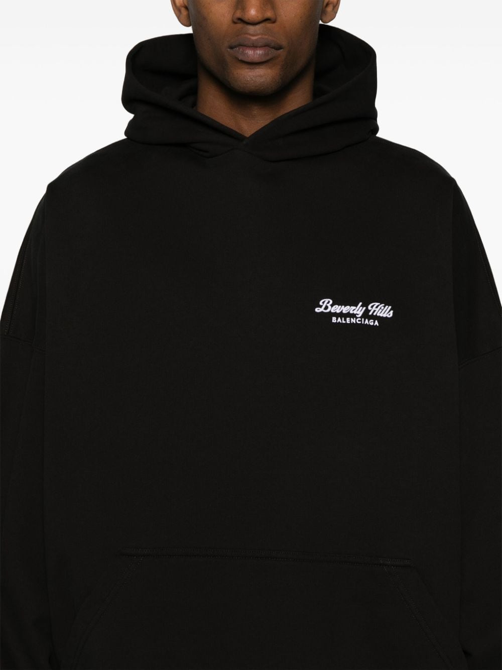 Balenciaga Women Logo Cotton Hoodie - 3