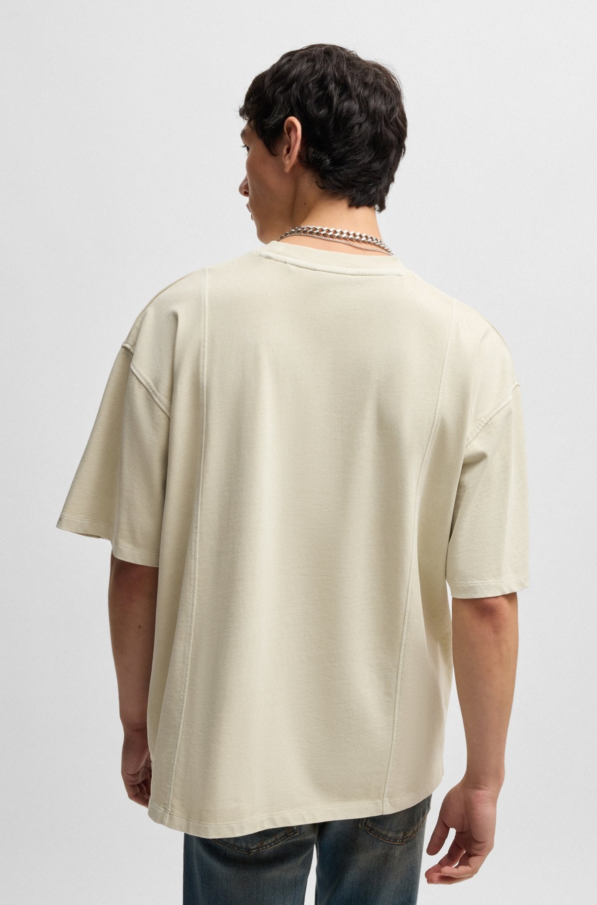COTTON-JERSEY T-SHIRT WITH VERTICAL SEAMS - 5