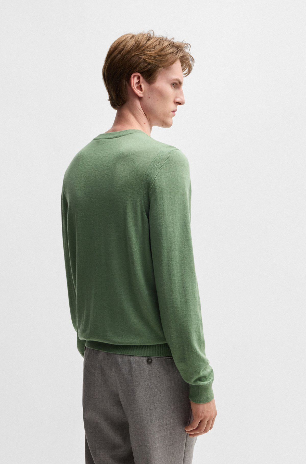 REGULAR-FIT SWEATER IN WOOL, SILK AND CASHMERE - 5