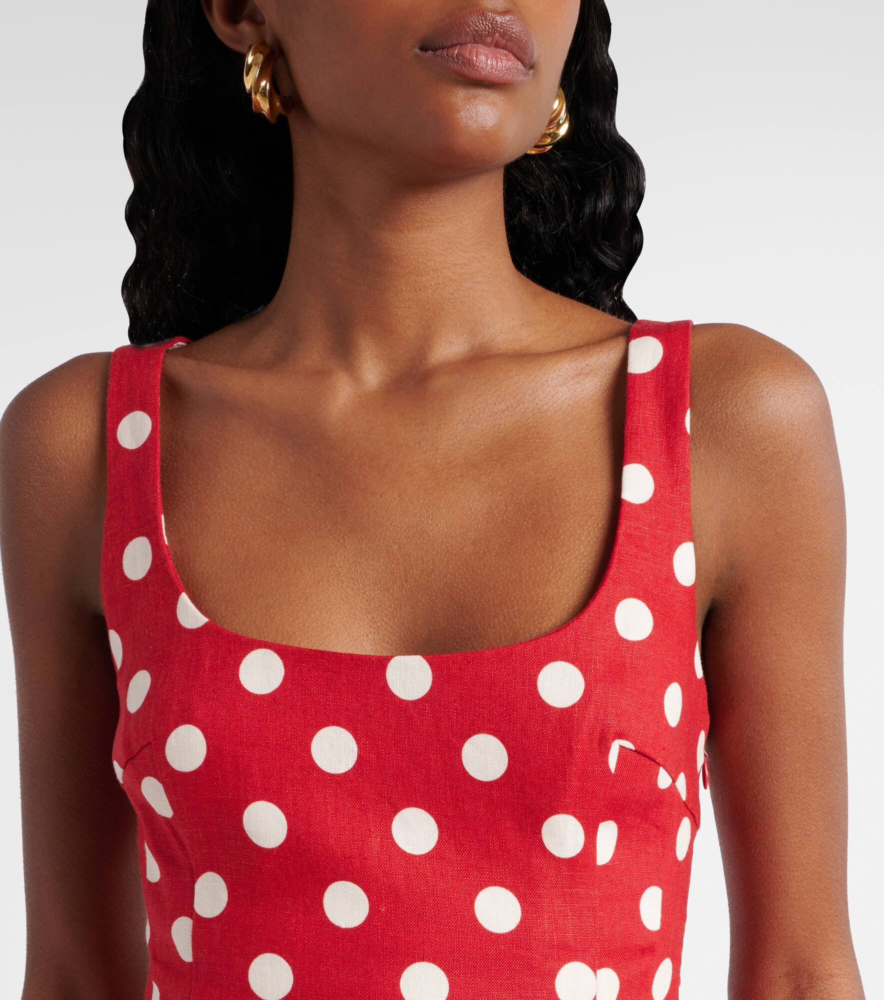 Rosalie polka-dot linen top - 4