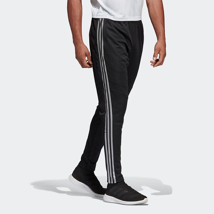 adidas Tiro19 Pnt Stripe Printing Sports Long Pants Black Gray DZ8771 - 2