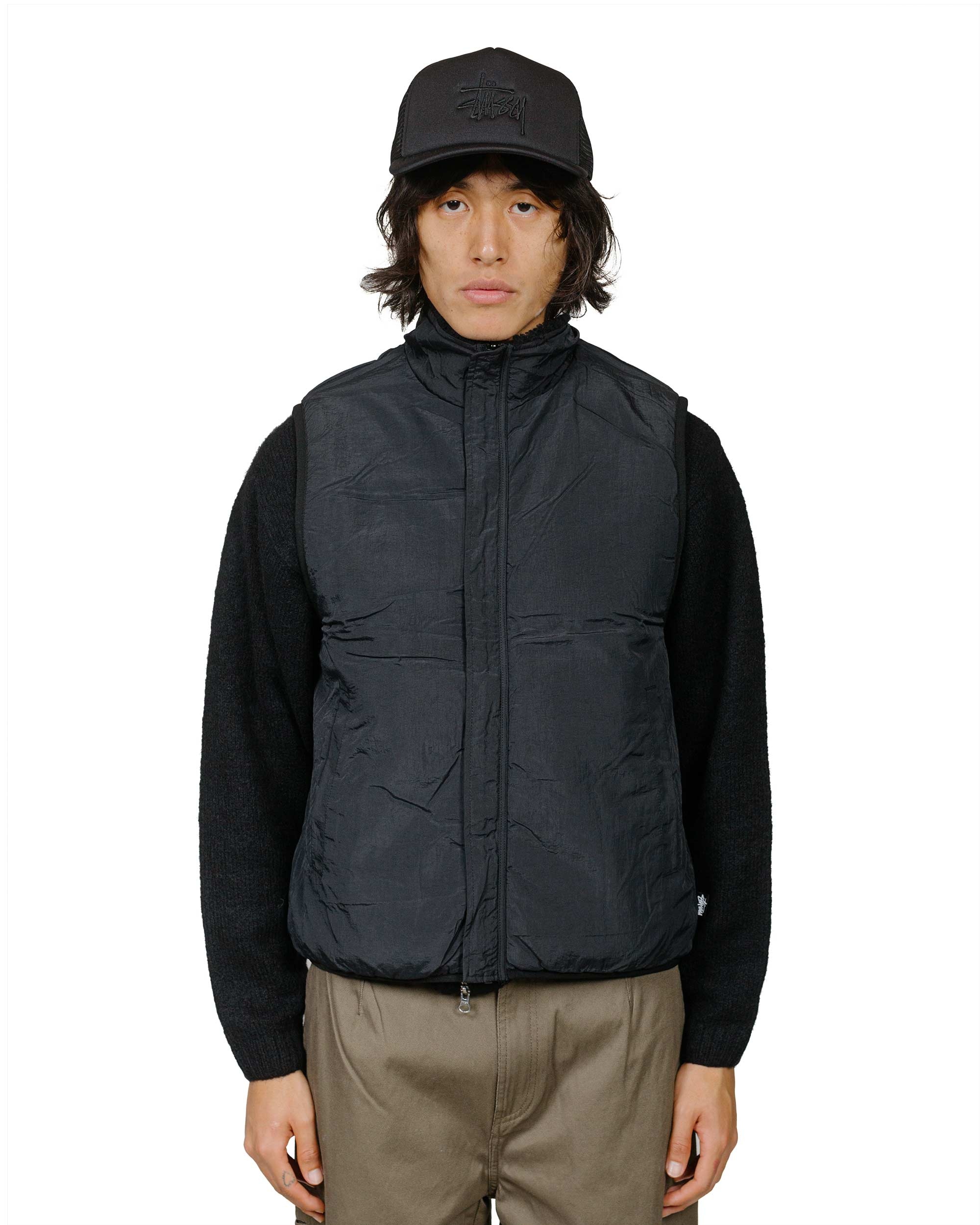 Stüssy Sherpa Reversible Vest Black - 6