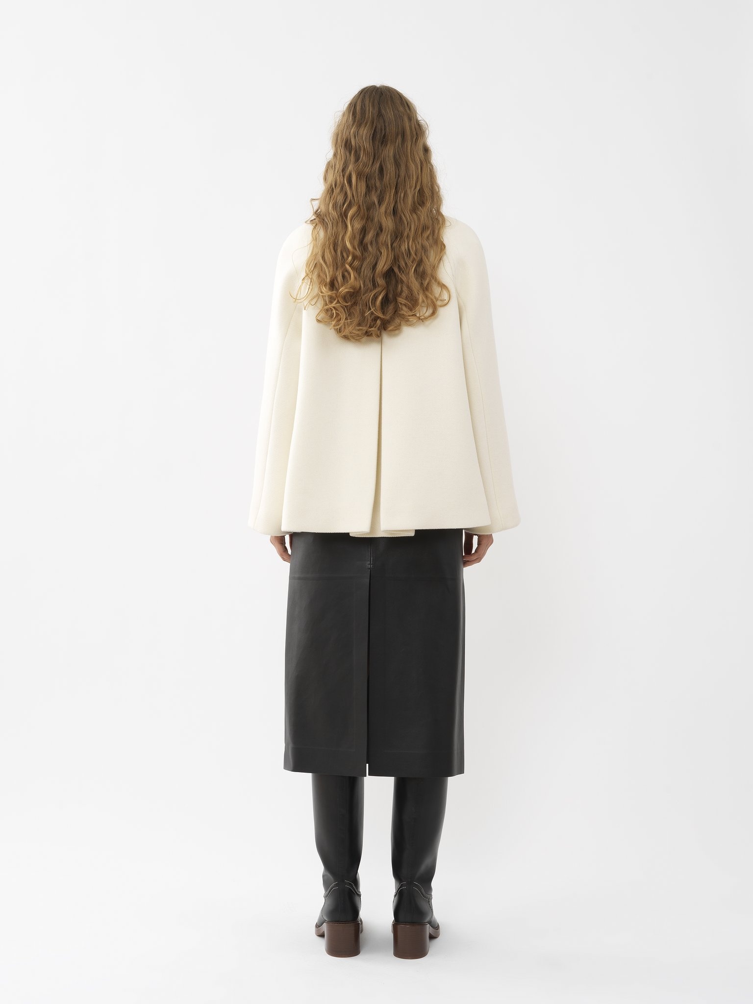 SHORT CAPE COAT - 5
