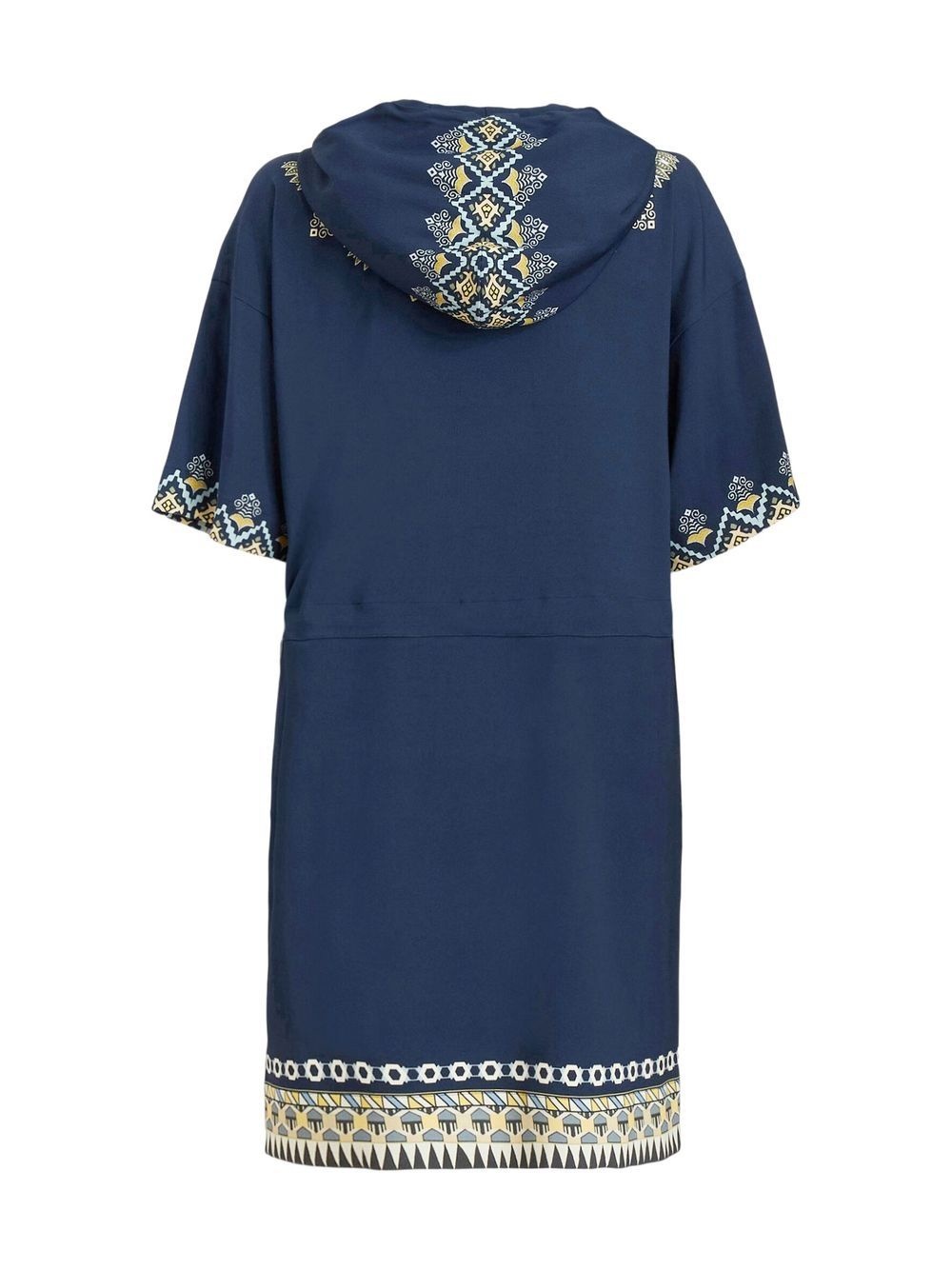 embroidered-design hooded dress - 5