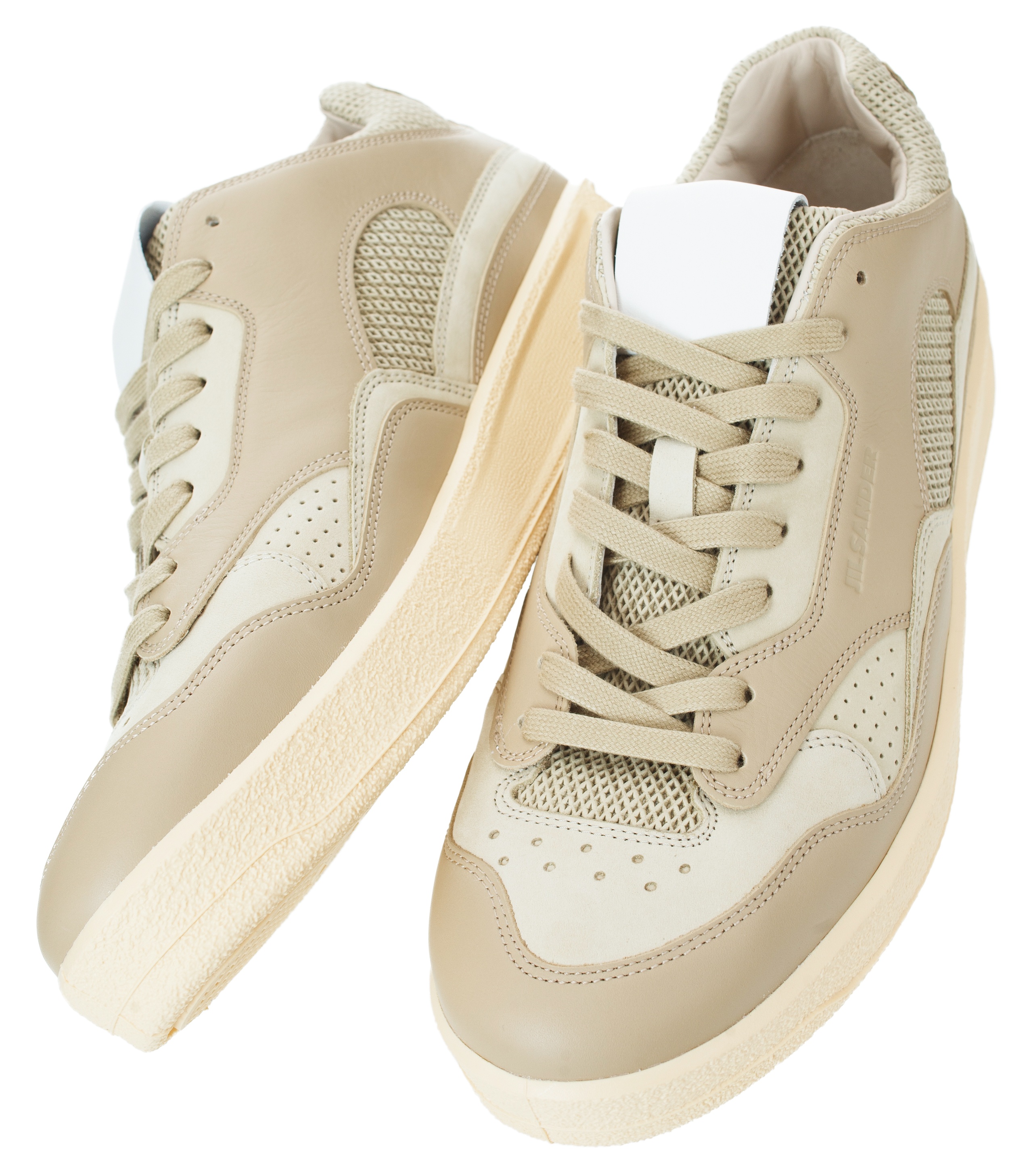 BEIGE LEATHER SNEAKERS - 2