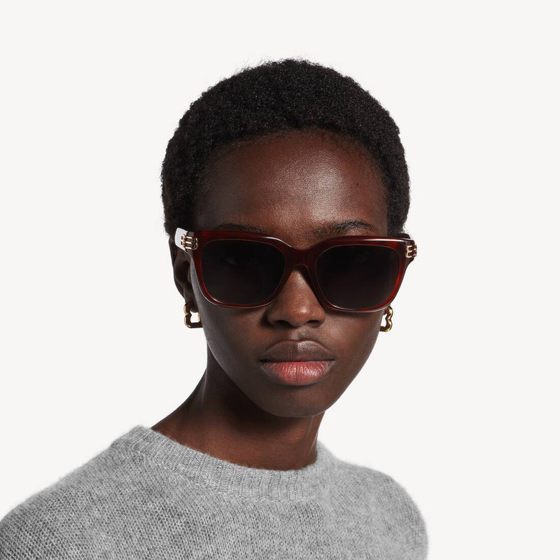 Women's Casino Square Af Sunglasses in Medium Brown Havana 6