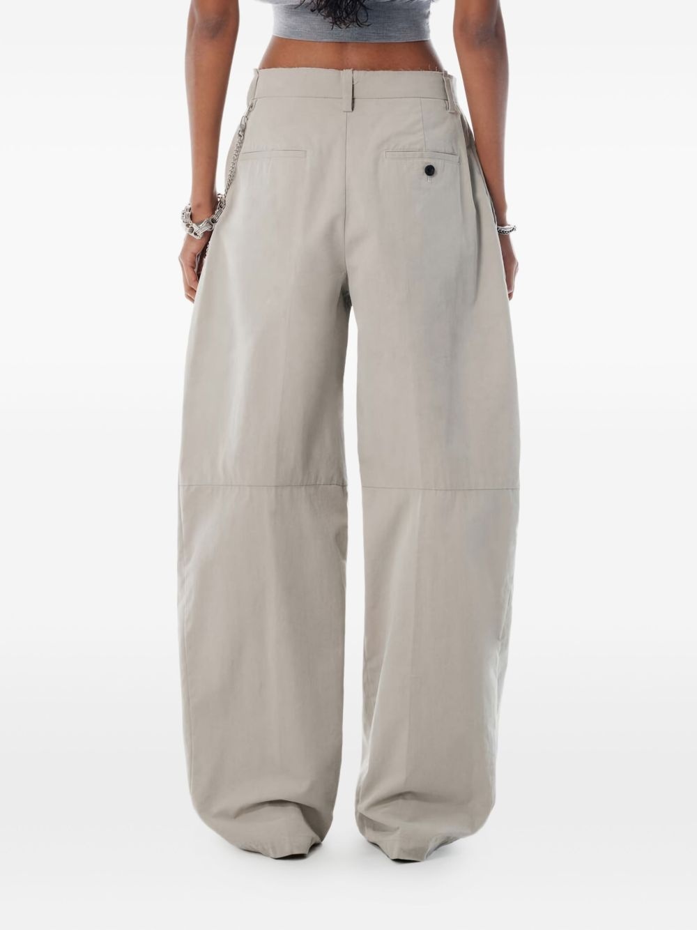 pleated chain-detail trousers - 3