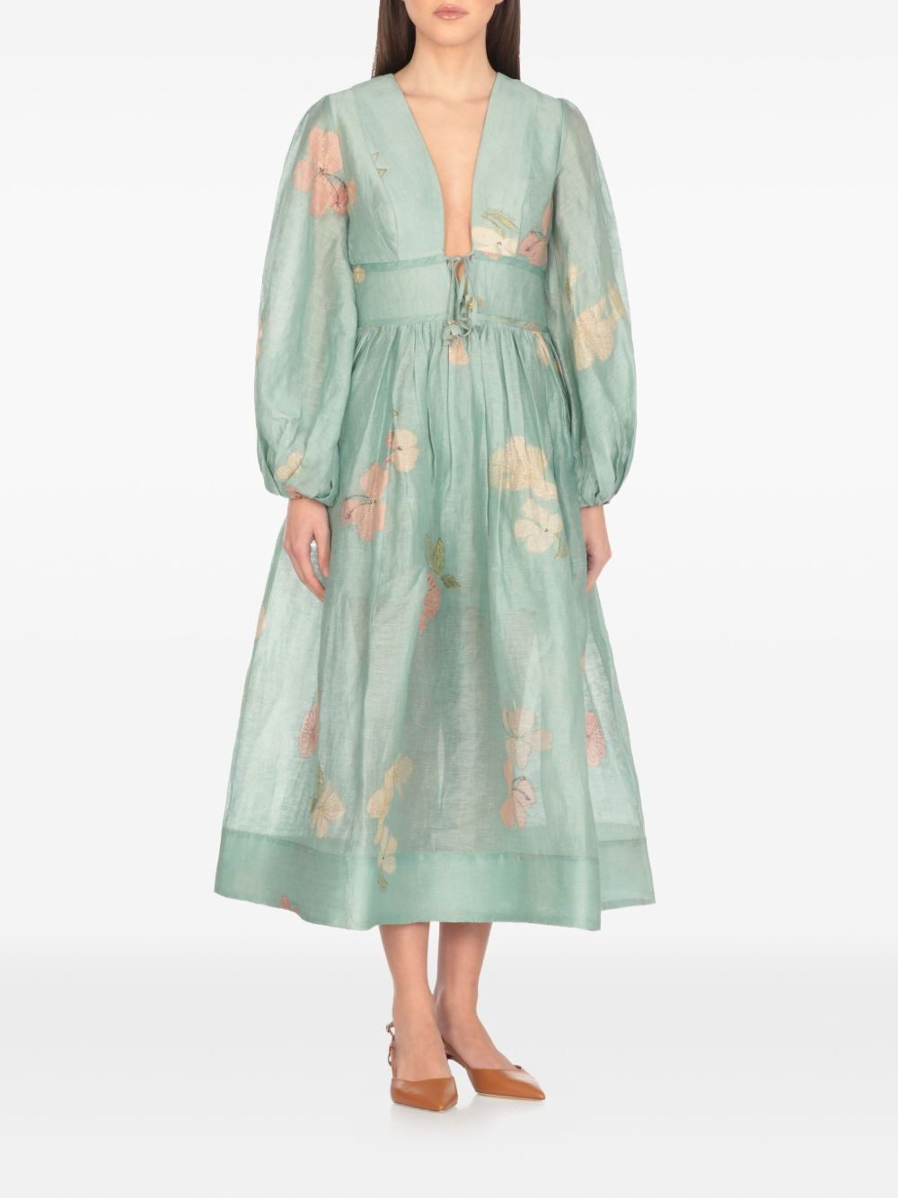 floral-print dress - 2