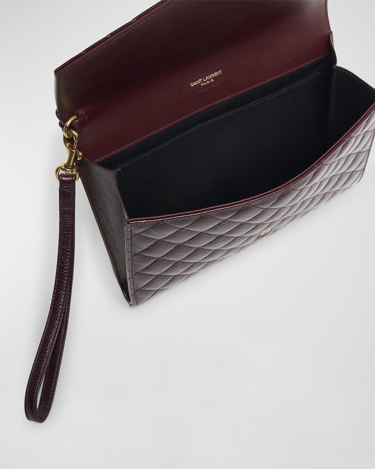 YSL Envelope Flap Pouch in Quilted Leather - 3