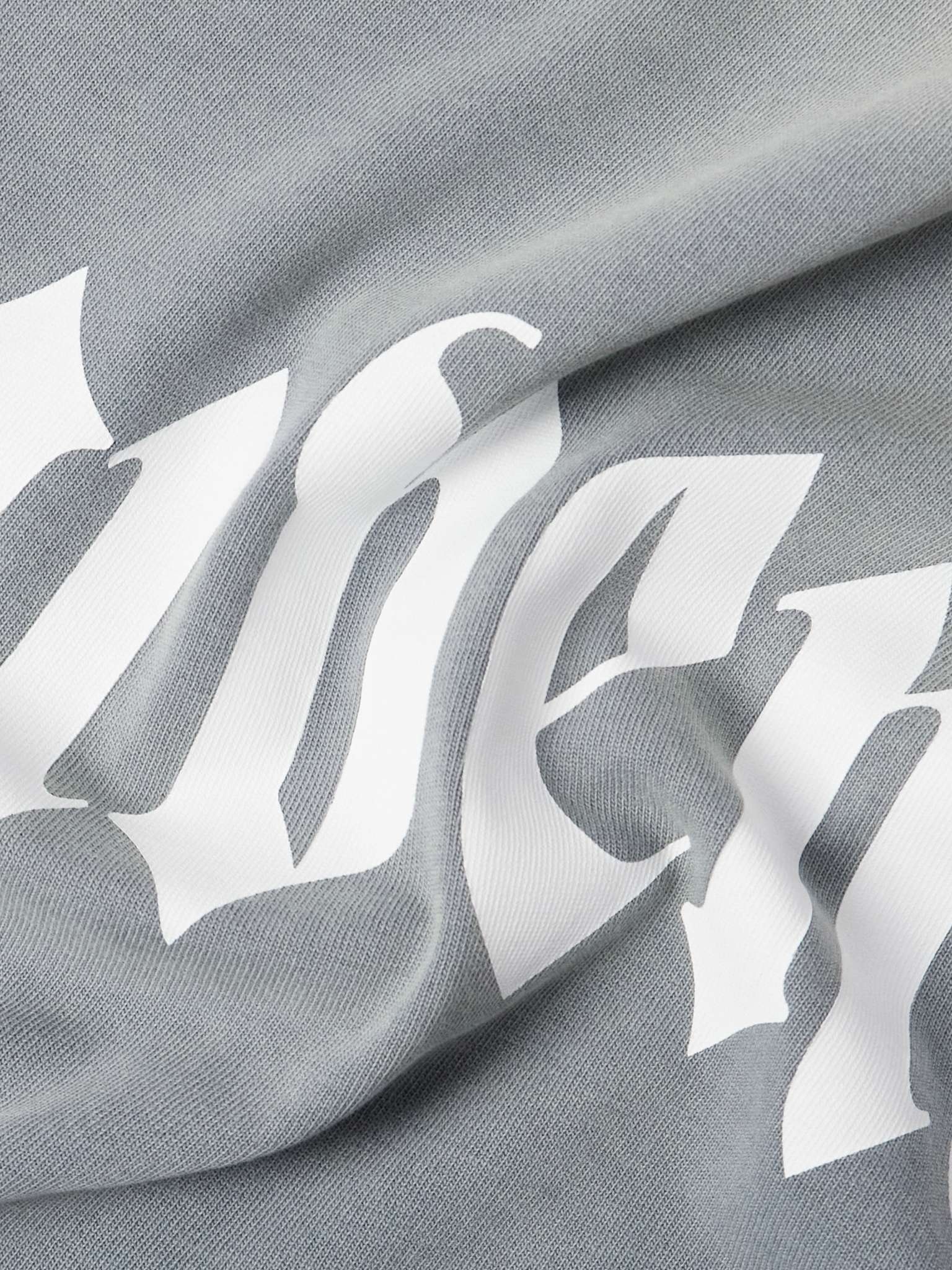 Distressed Logo-Print Cotton-Jersey T-Shirt - 4