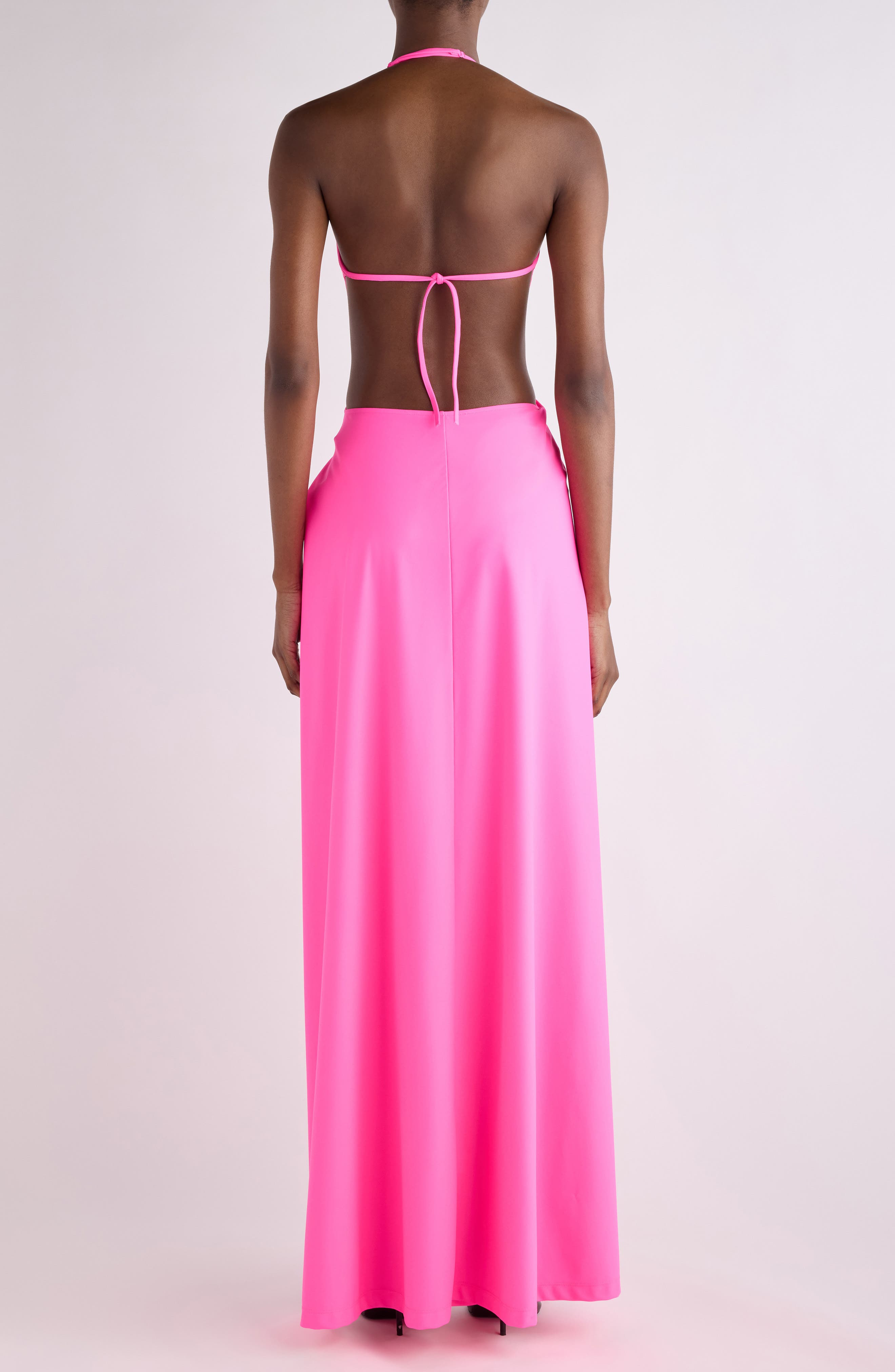 Balenciaga Tucked-In Swimwear Dress in Neo Pink at Nordstrom - 3