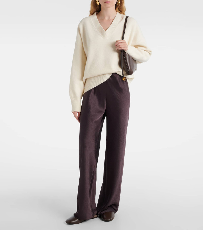 Vince Fluid high-rise satin wide-leg pants outlook