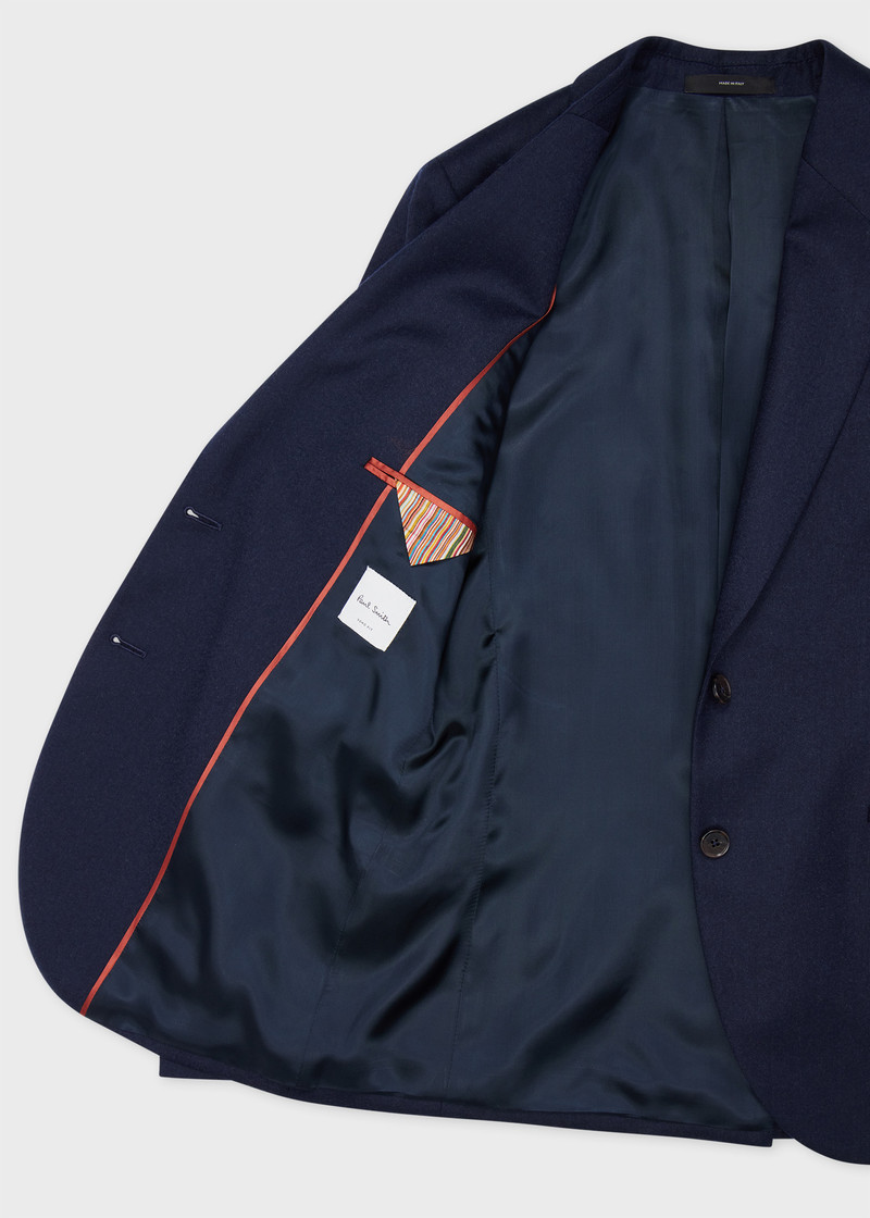Women's Navy Wool-Cashmere Flannel Blazer 4