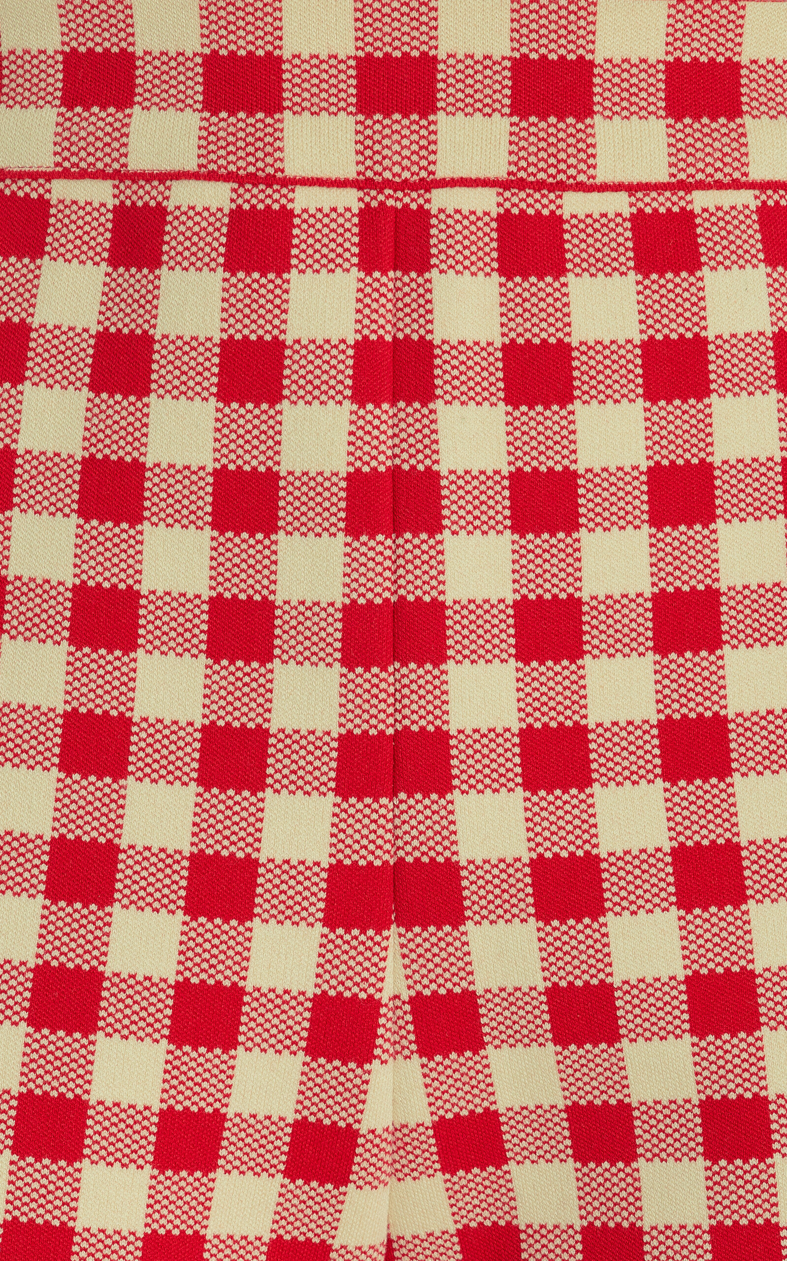 Savannah Gingham Cotton-Blend Knit Shorts red - 6
