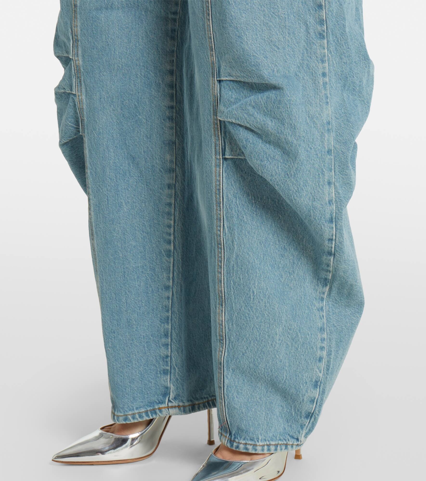 High-rise barrel-leg jeans - 5