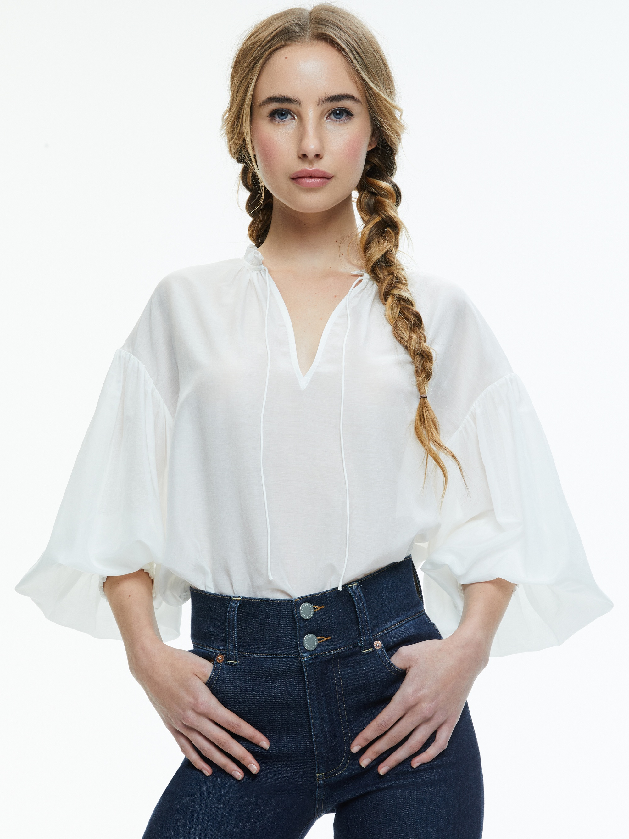 JULIUS VOLUMINOUS BLOUSON SLEEVE BLOUSE - 2