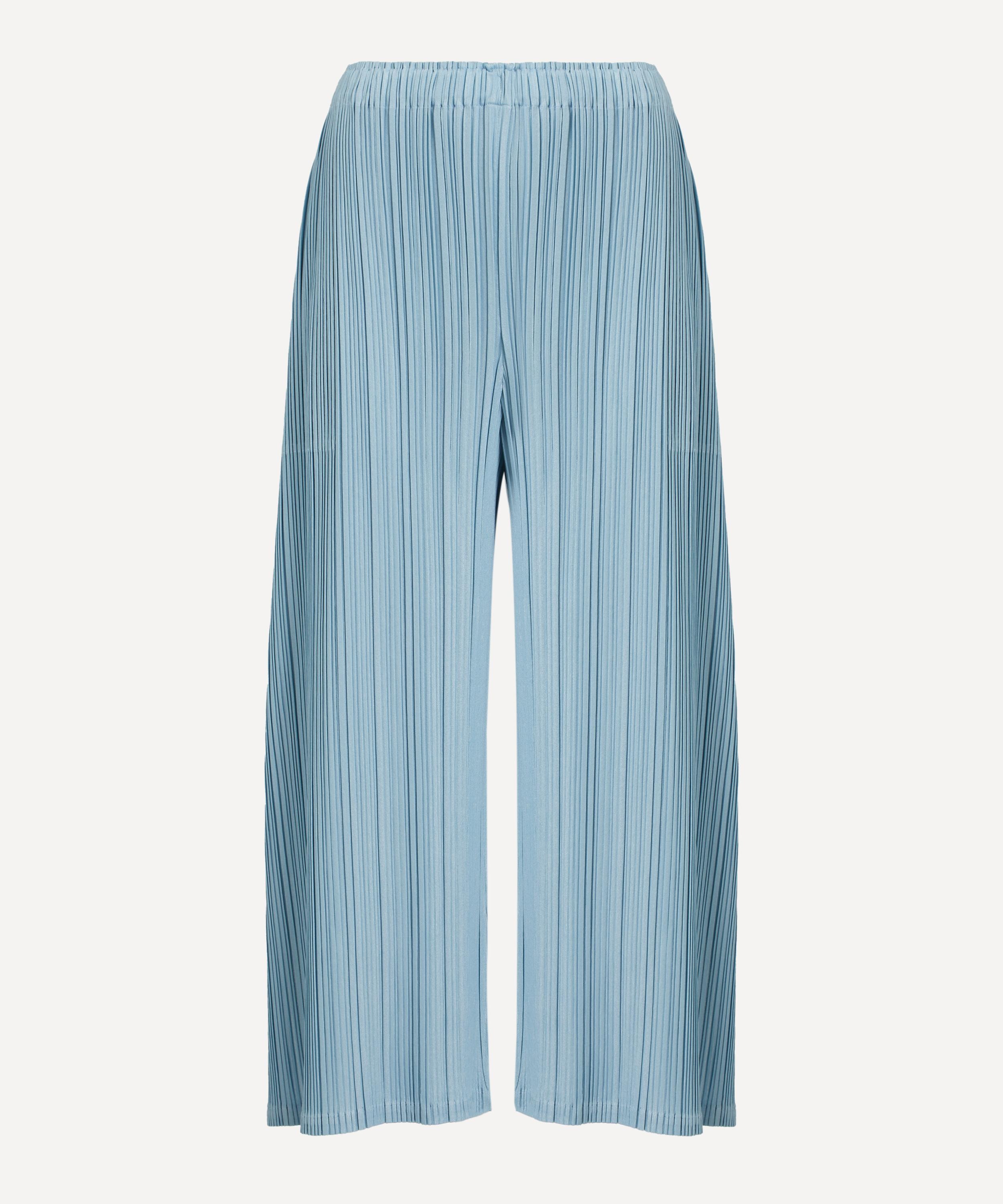 MELLOW PLEATS Cropped Wide-Leg Trousers - 1
