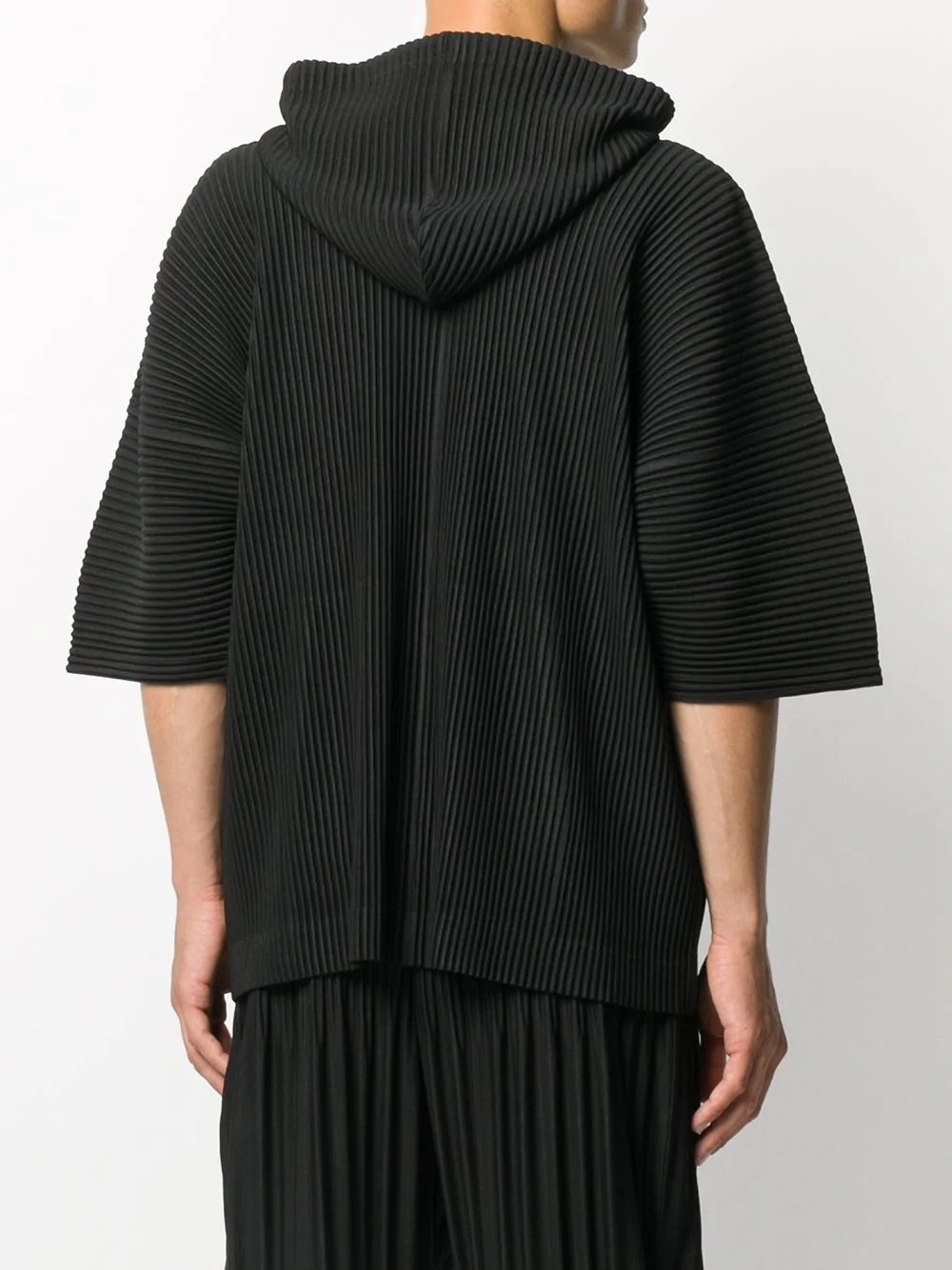 micro pleated hoodie - 4