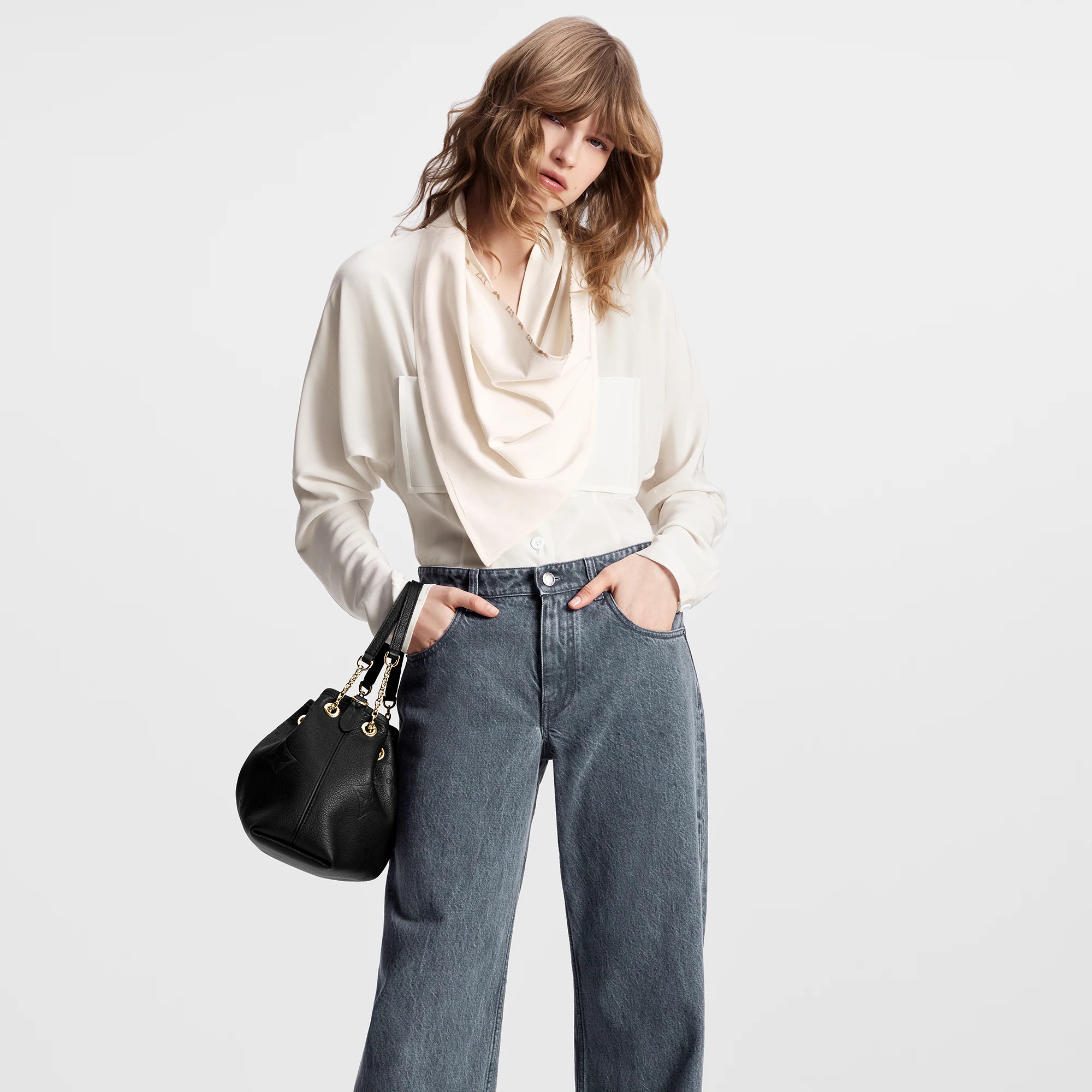 Washed Denim Wide-Leg Jeans - 5