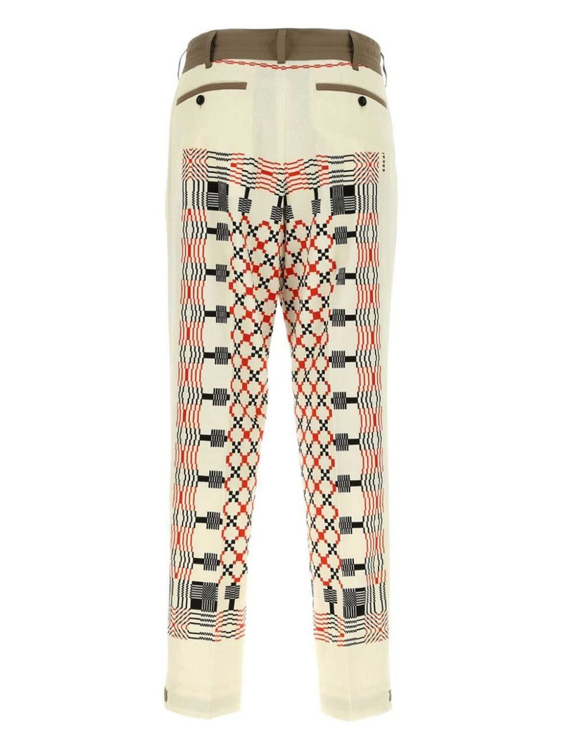 sacai graphic-print cotton trousers outlook
