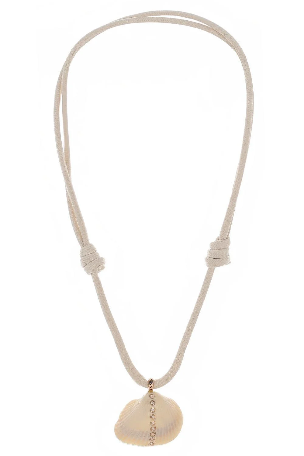 Diamond Line Shell Necklace - 1