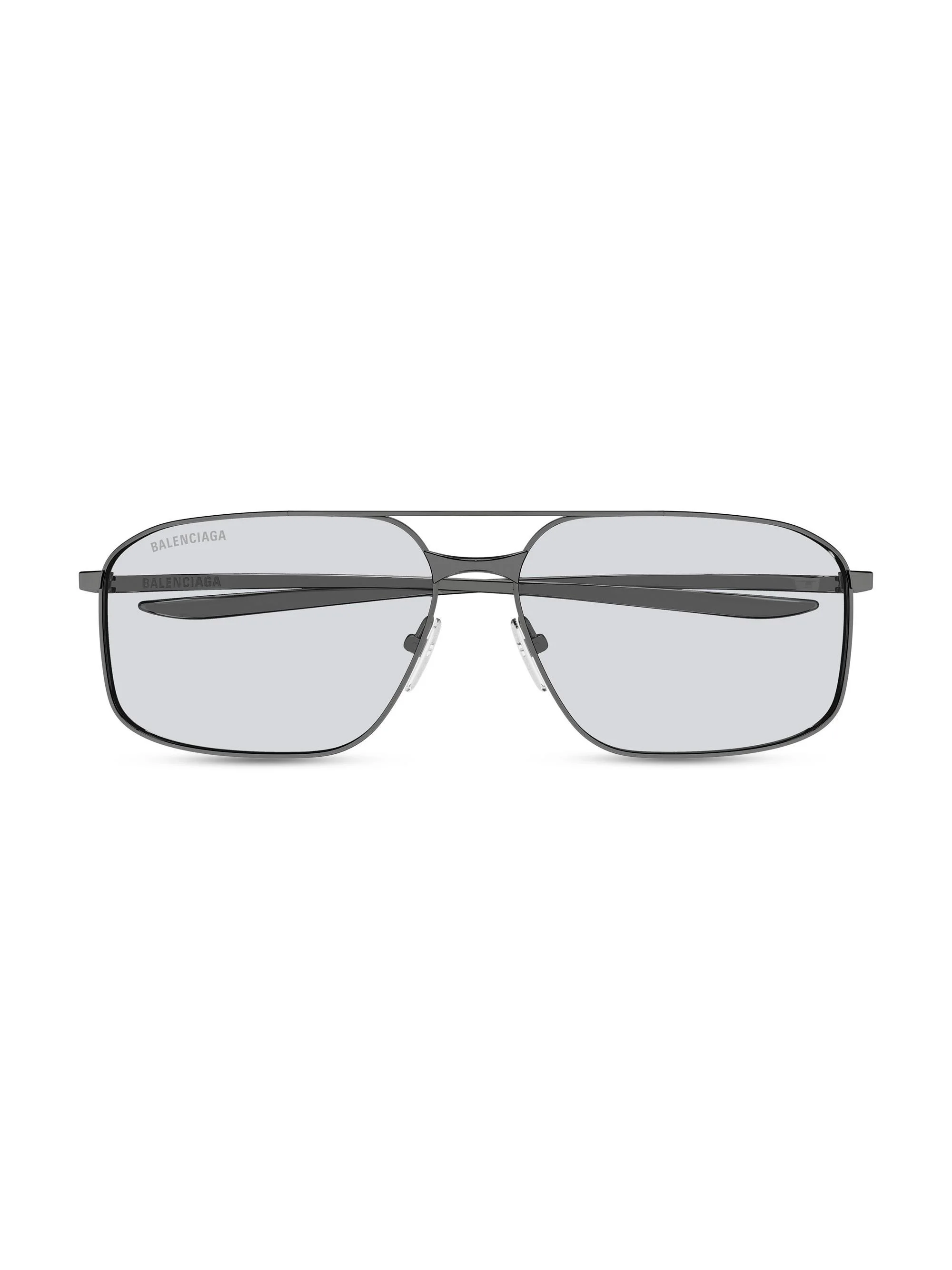 Men's Monday 64MM Navigator Metal Sunglasses - Dark Grey Clear - 1