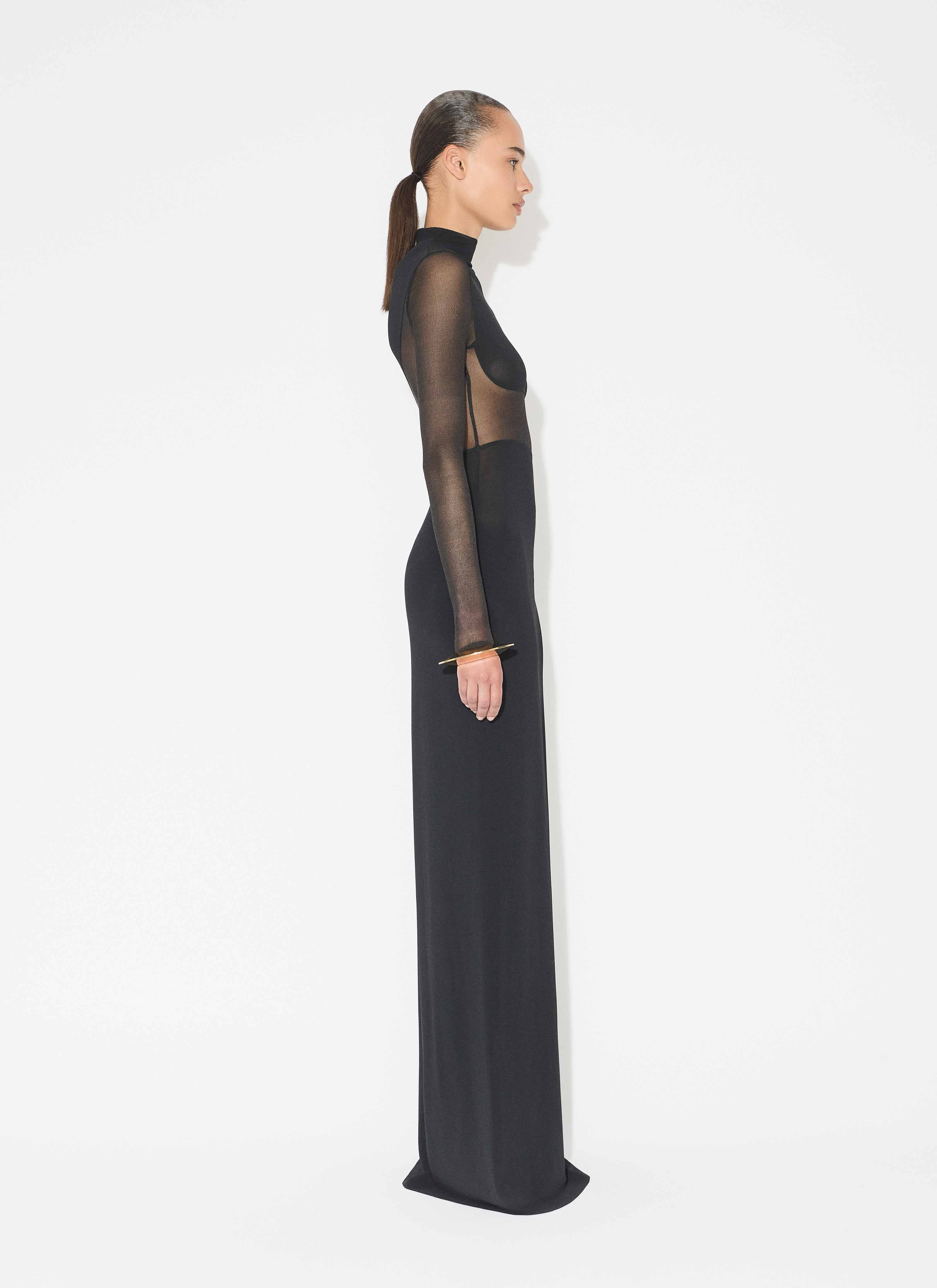 SILK KNIT CUT OUT DRESS - 5