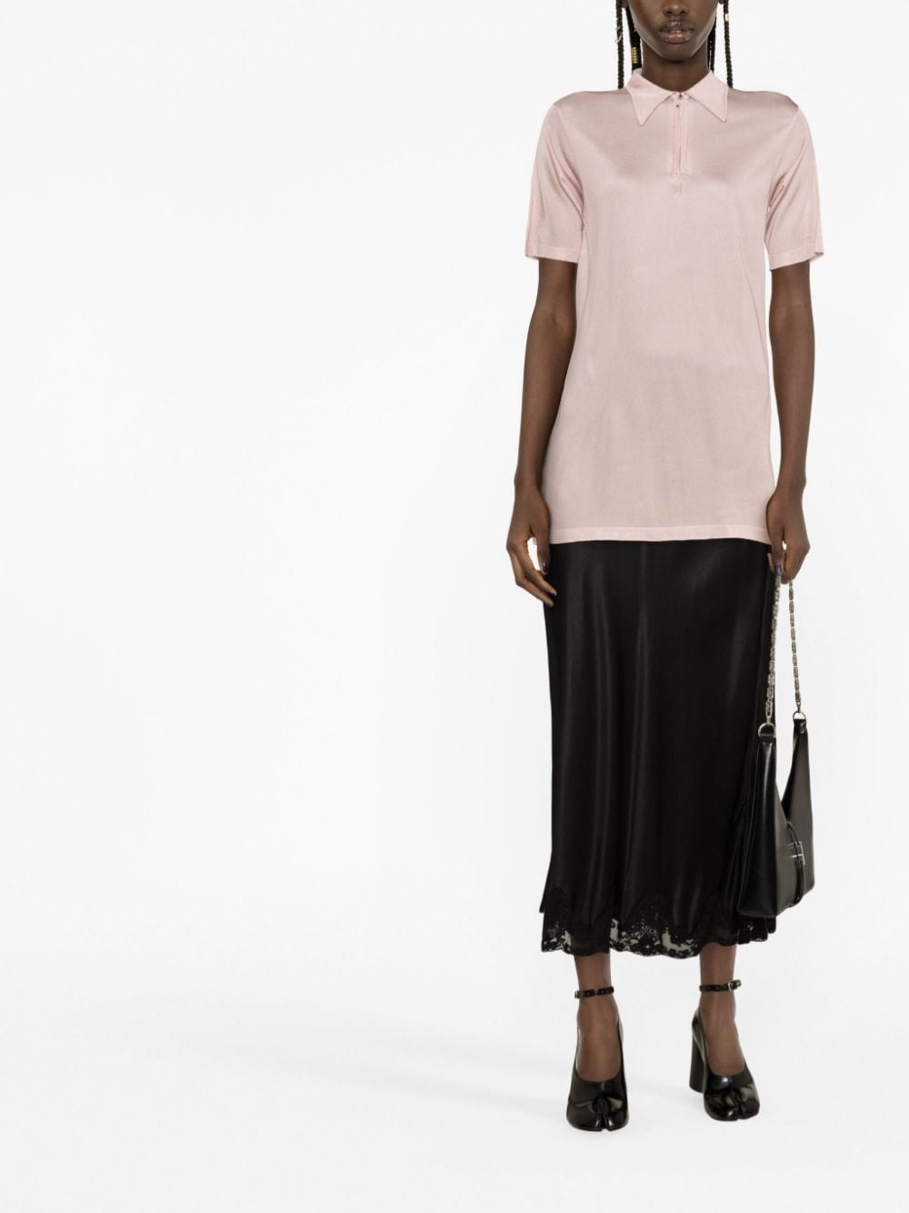 short-sleeve half-zip top - 2