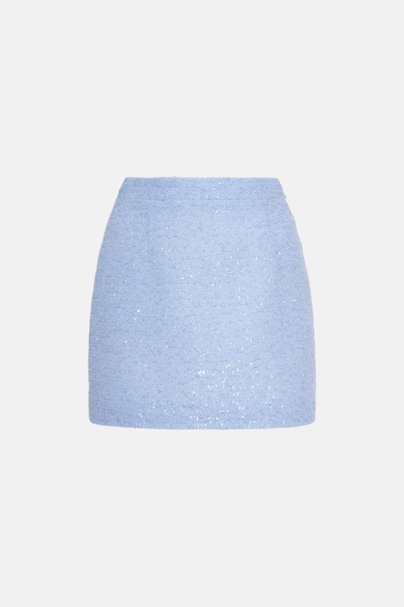 SEQUIN TWEED MINI SKIRT - 1
