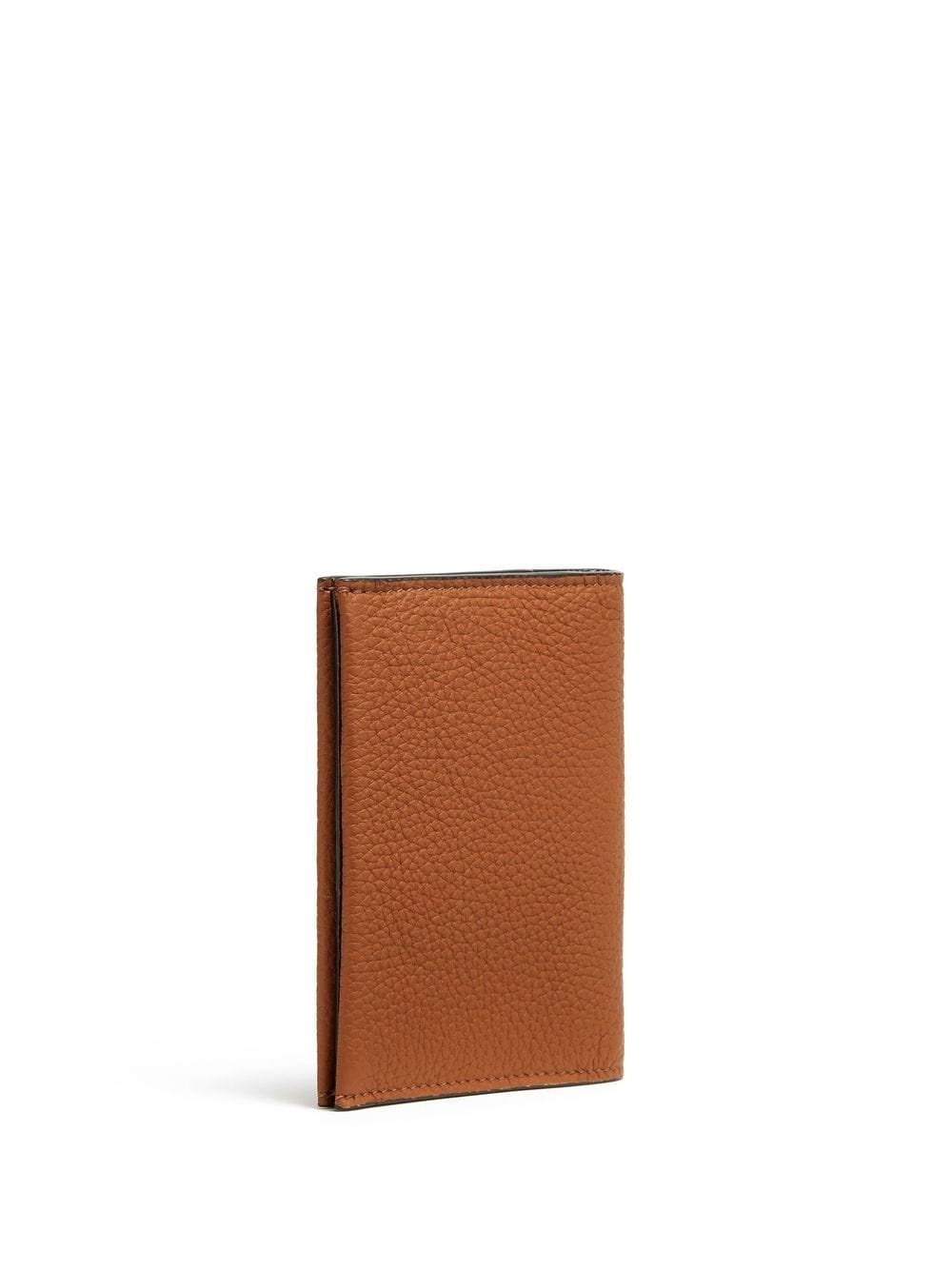 logo-plaque leather passport case - 2