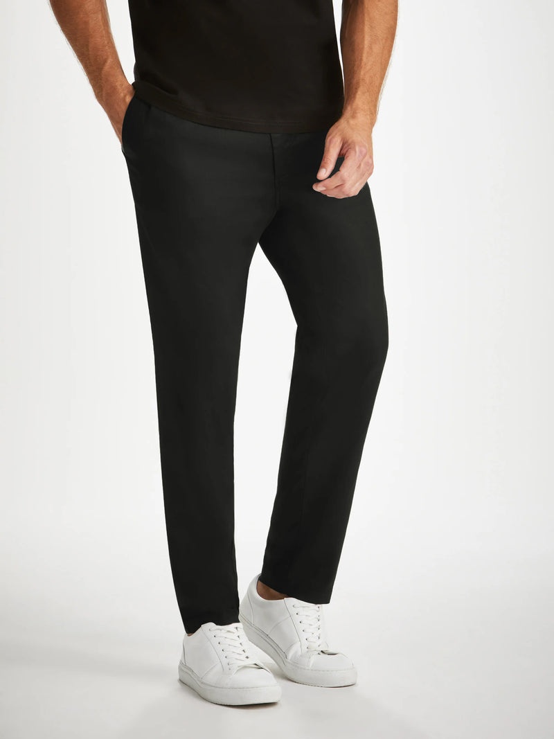 Men's Trousers Harris Lyocell Cotton Black - 3