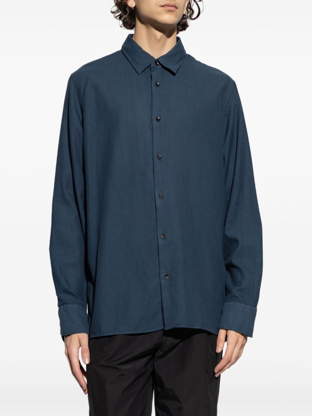 textured button-up shirt - 3