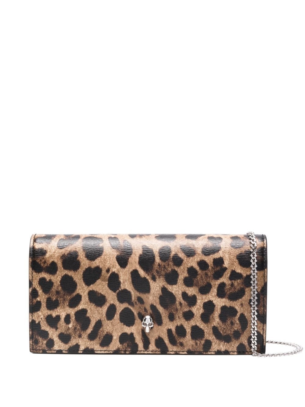 leopard-print clutch bag - 1