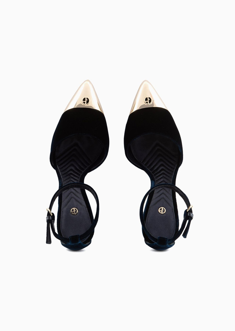 Velvet d’Orsay court shoes 3