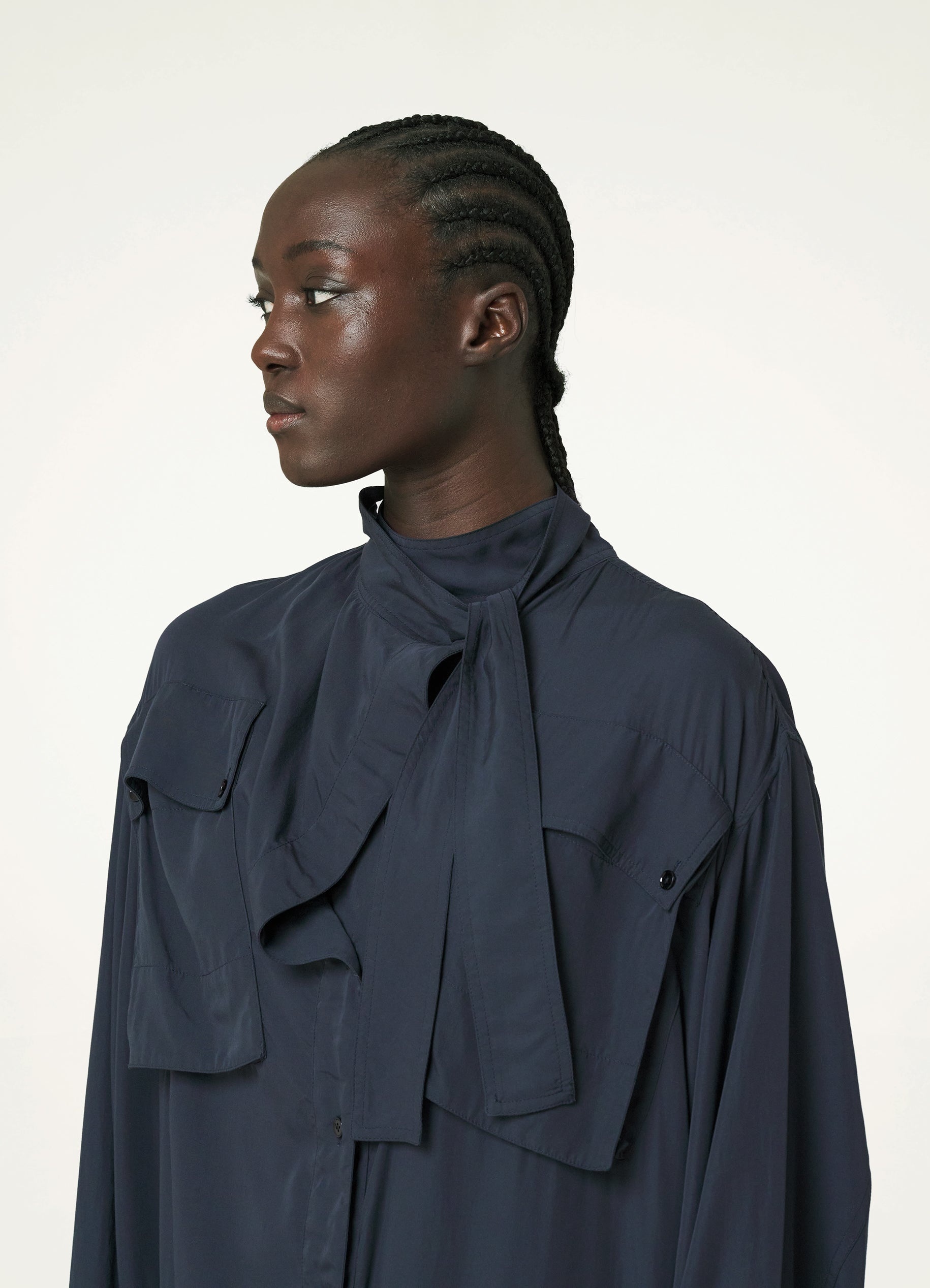 TWO POCKETS BLOUSE DRESS - 5