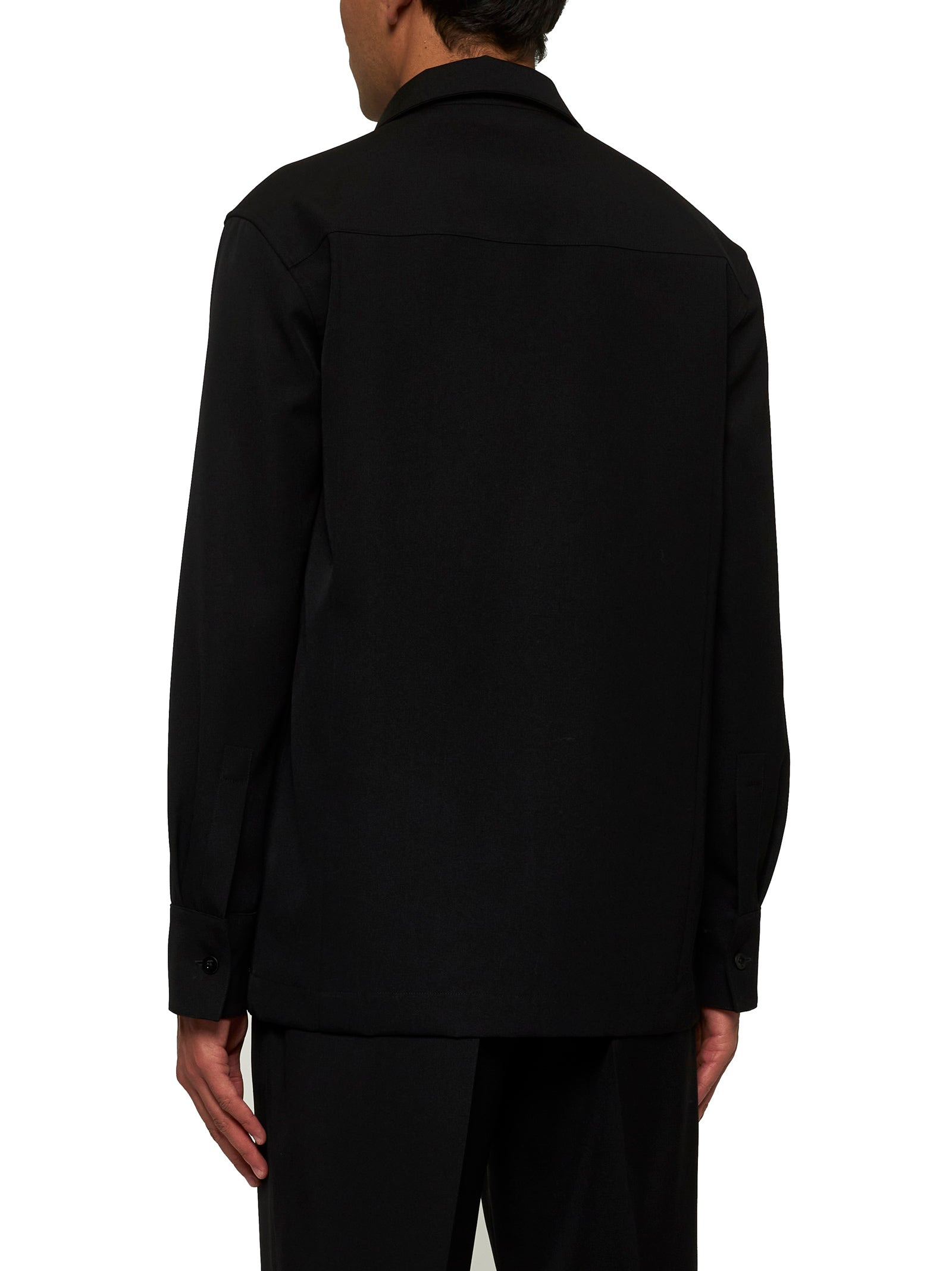 Black wool shirt - 5