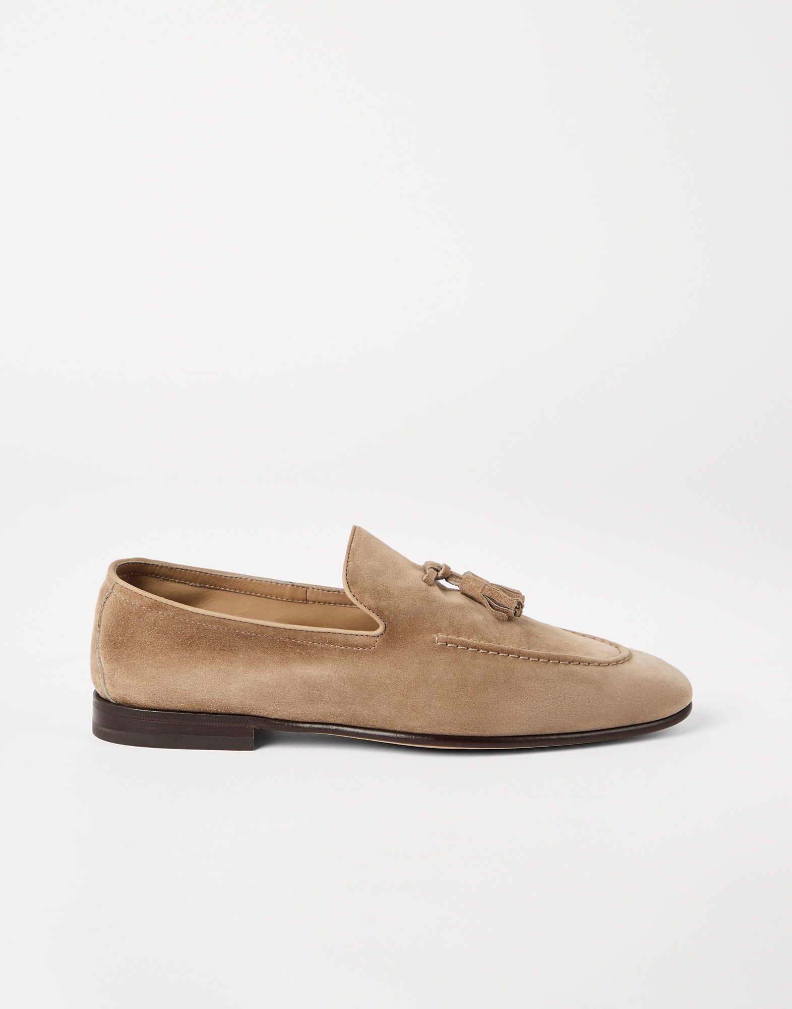 Suede soft loafers with tassels - 5