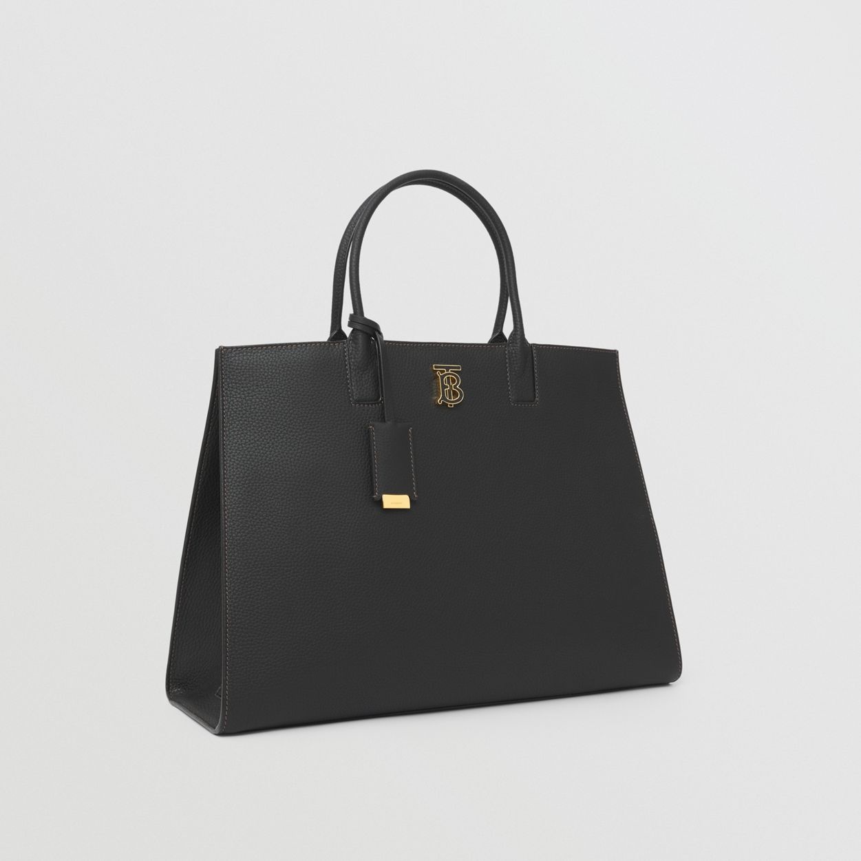 BURBERRY｜ (Medium Grainy Leather Frances Bag (8049042)) Burberry Black Grainy Leather Medium Frances Bag 8049042