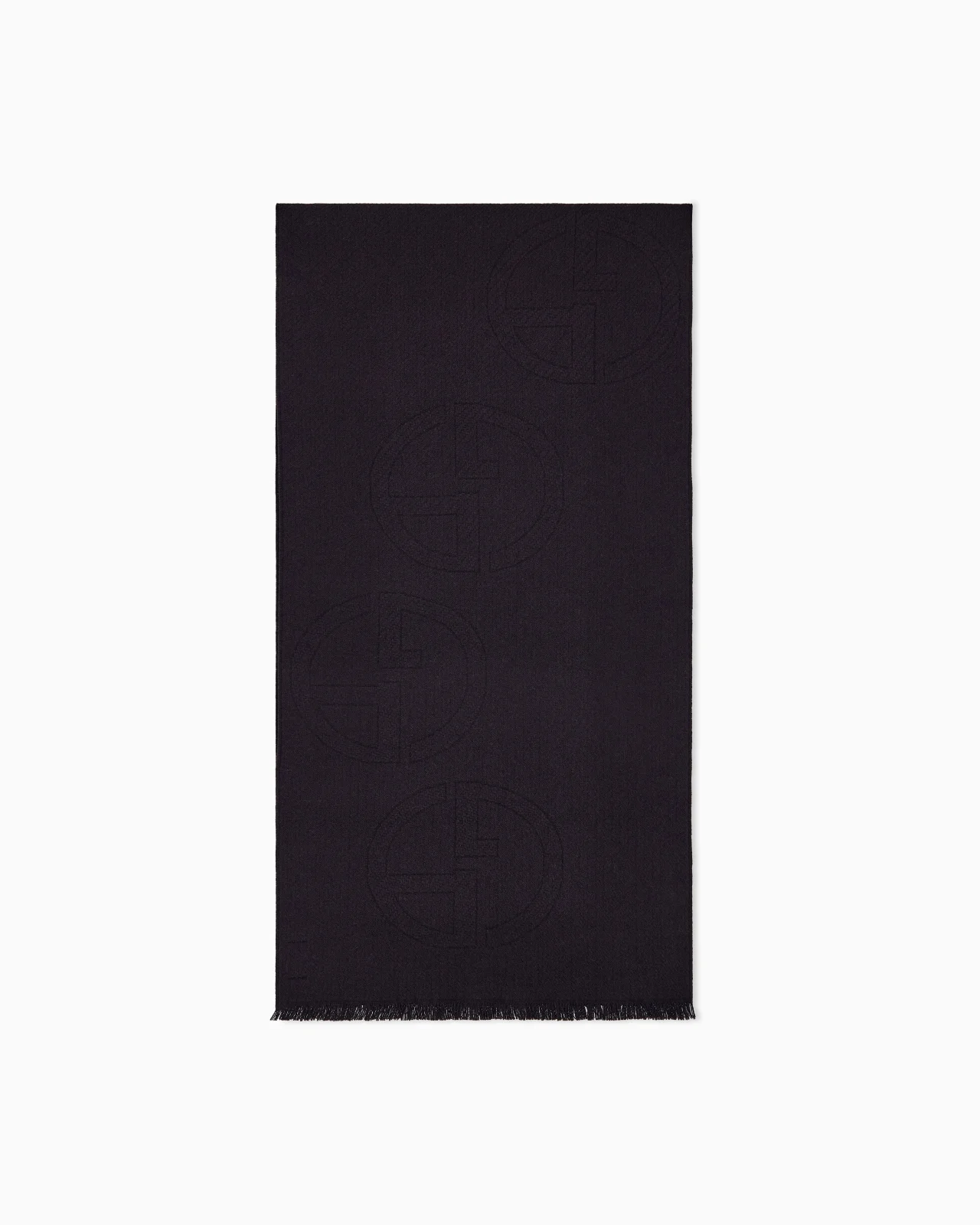 STOLE NEW NORMAL IN WOOL WITH SCATTERED JACQUARD LOGO - 1
