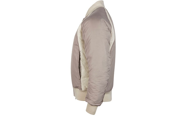 Men's Air Jordan Essentials Ma-1 Reversible Aviator Woven logo Padded Clothes Lime Grey Jacket DA979 - 3