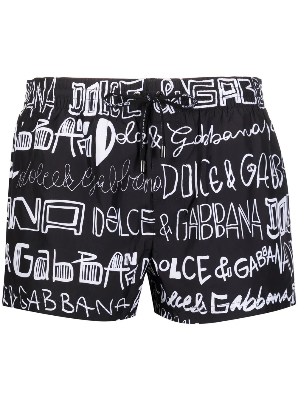 logo-print swim shorts - 1