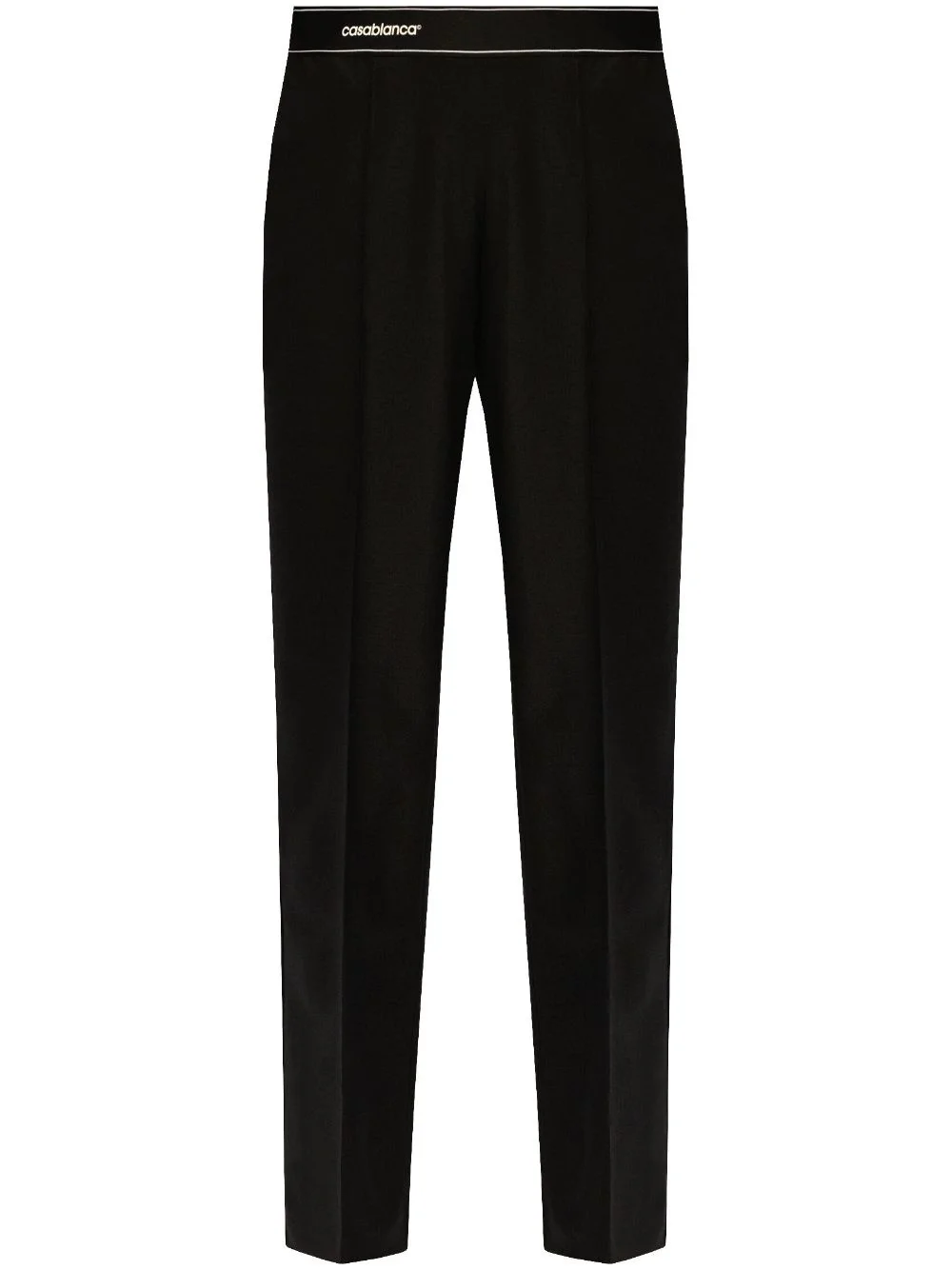 pressed-crease virgin wool trousers - 1