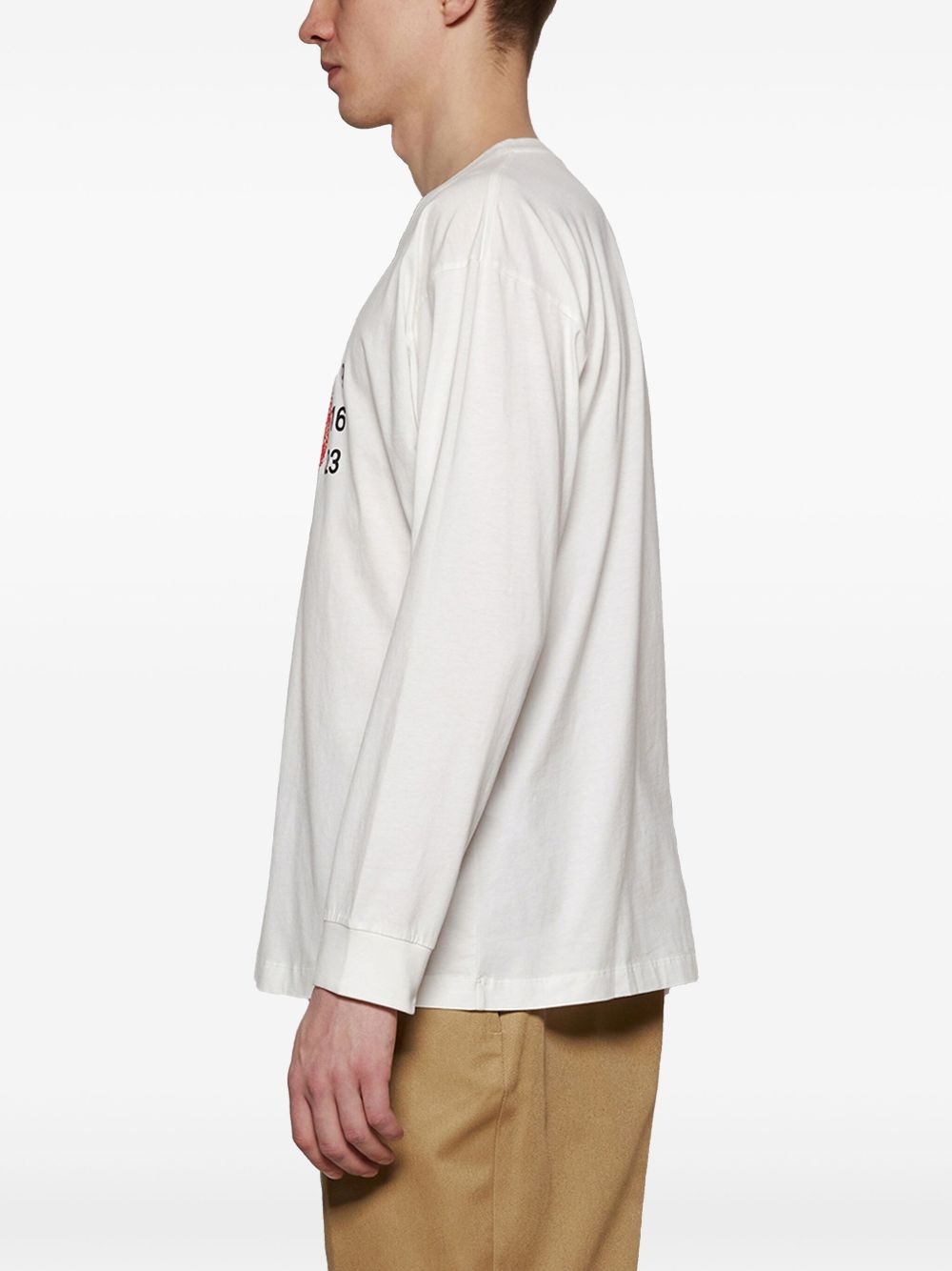 Numbers-motif T-shirt - 4