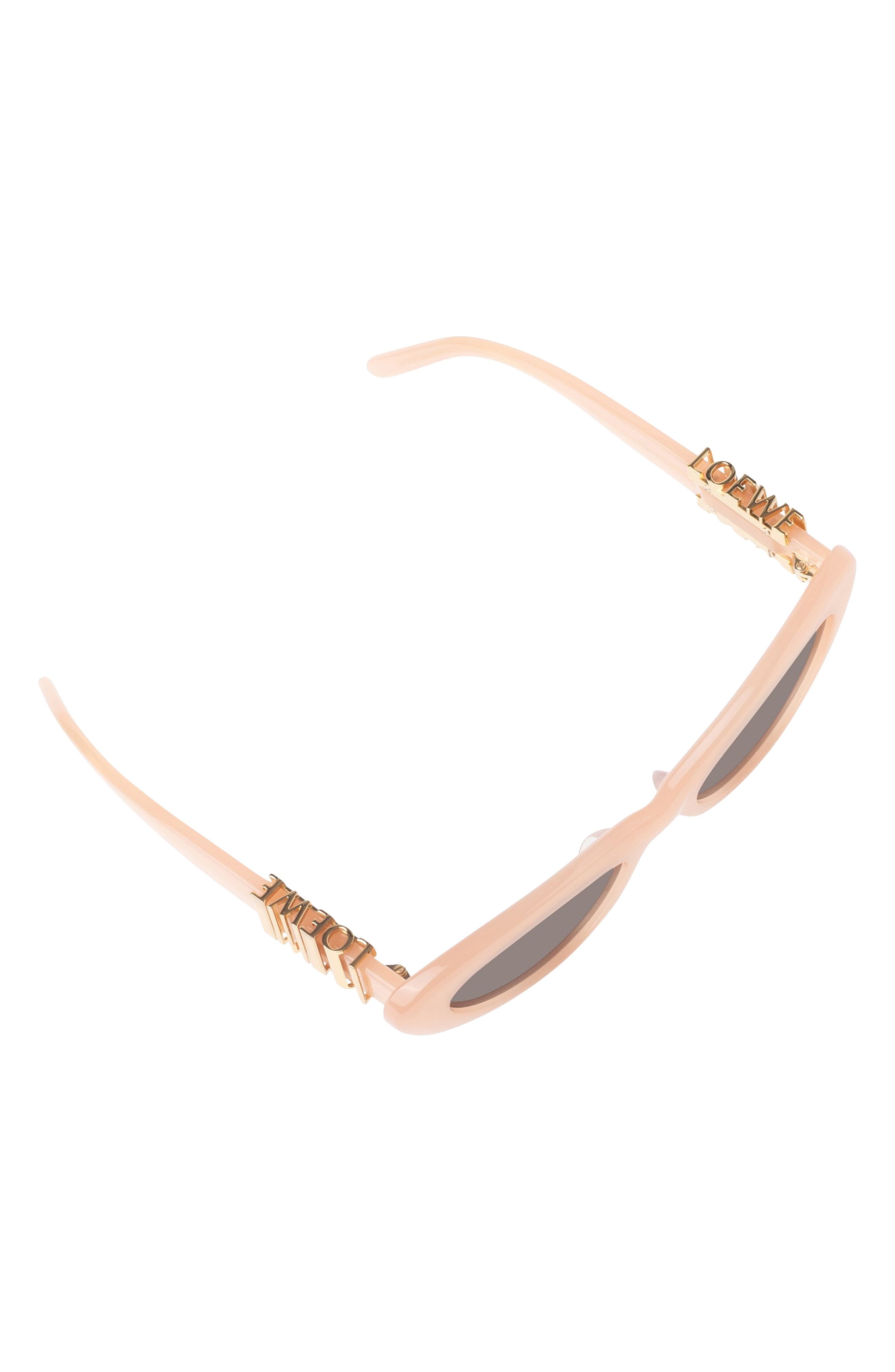 Loewe Slim 54mm Cat Eye Sunglasses in Shiny Pink /Brown at Nordstrom - 8