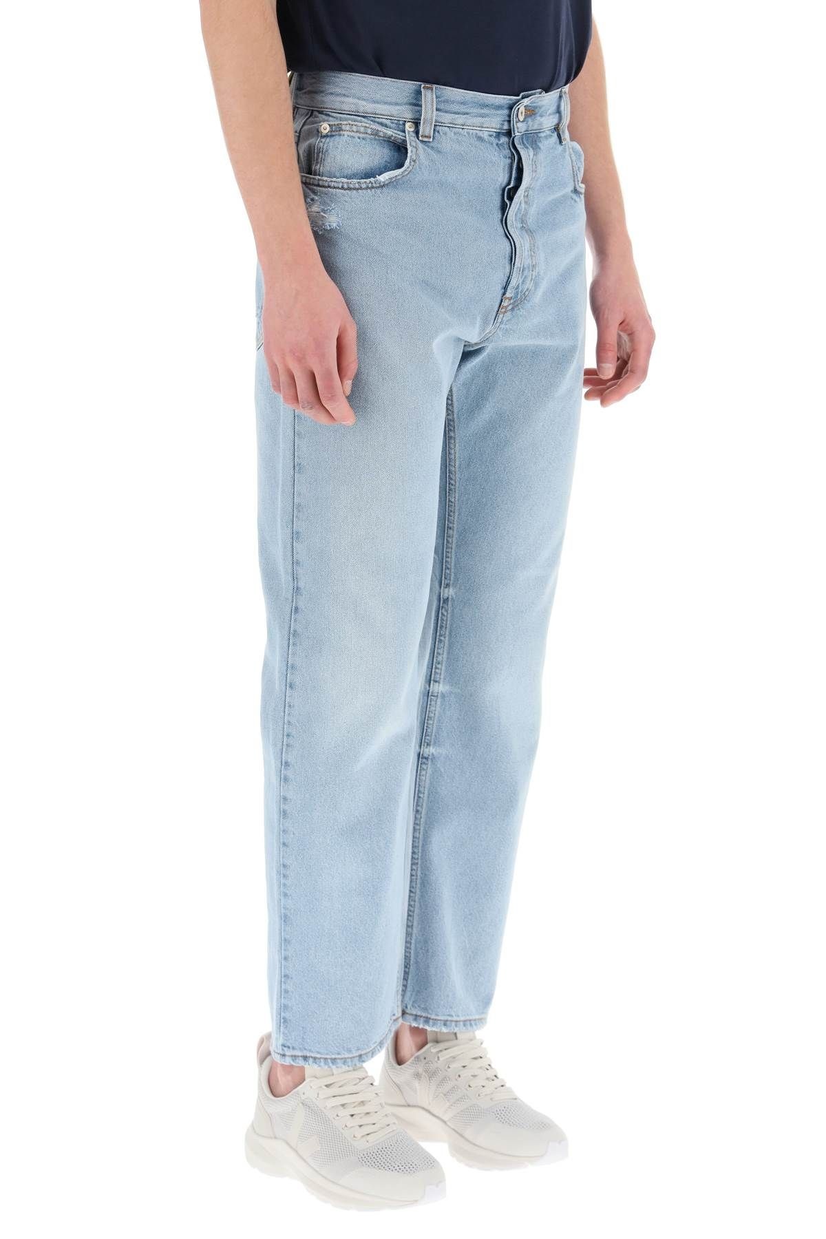 LIGHT WASH TAPERED JEANS - 3