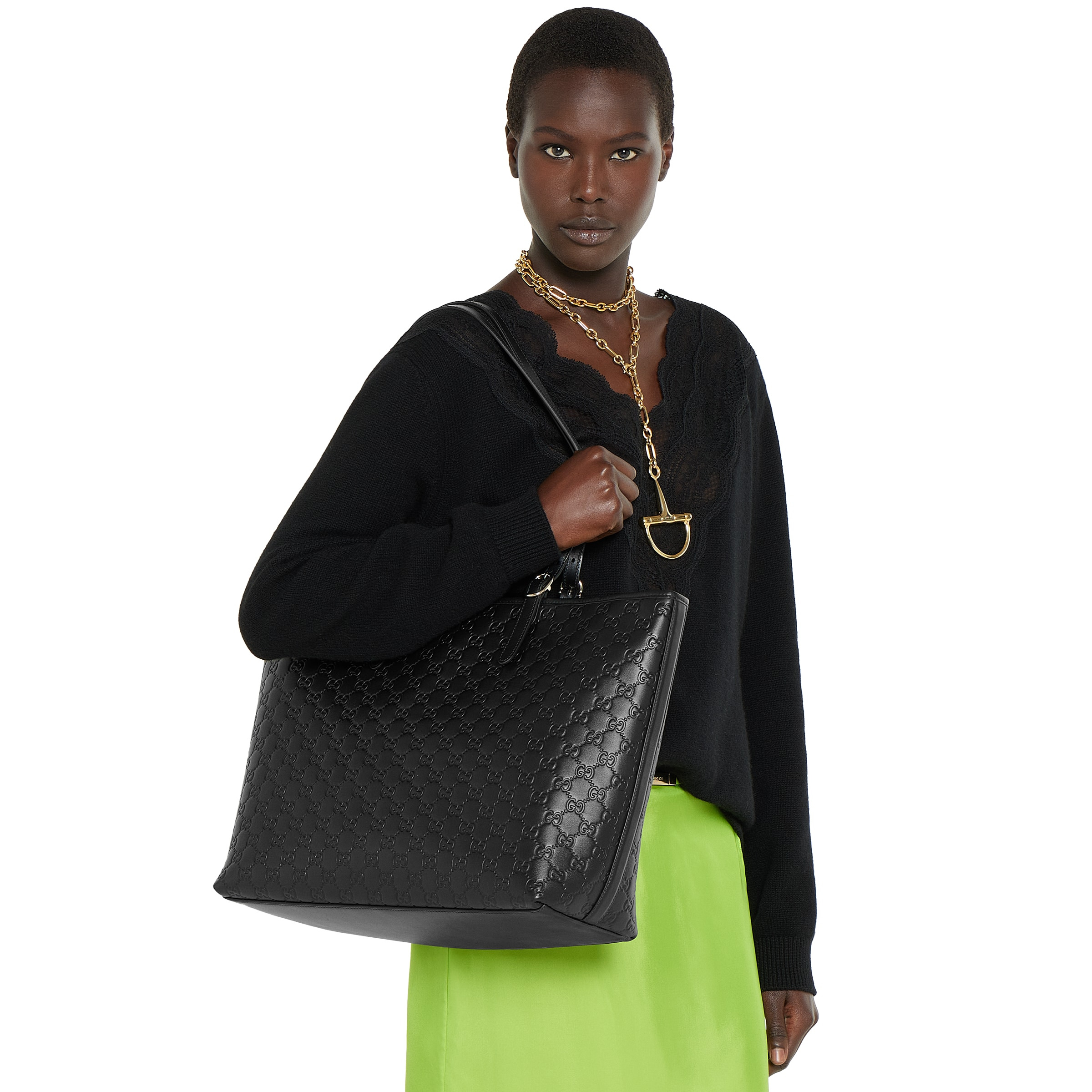 GG Emblem large tote bag - 3