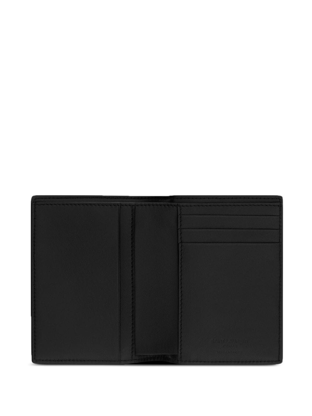 Saint Laurent Paris Crocodile-effect Leather Wallet in Black for Men