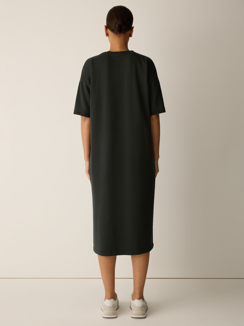 Garment-Dyed Organic Cotton Terry Crew Neck Dress 4