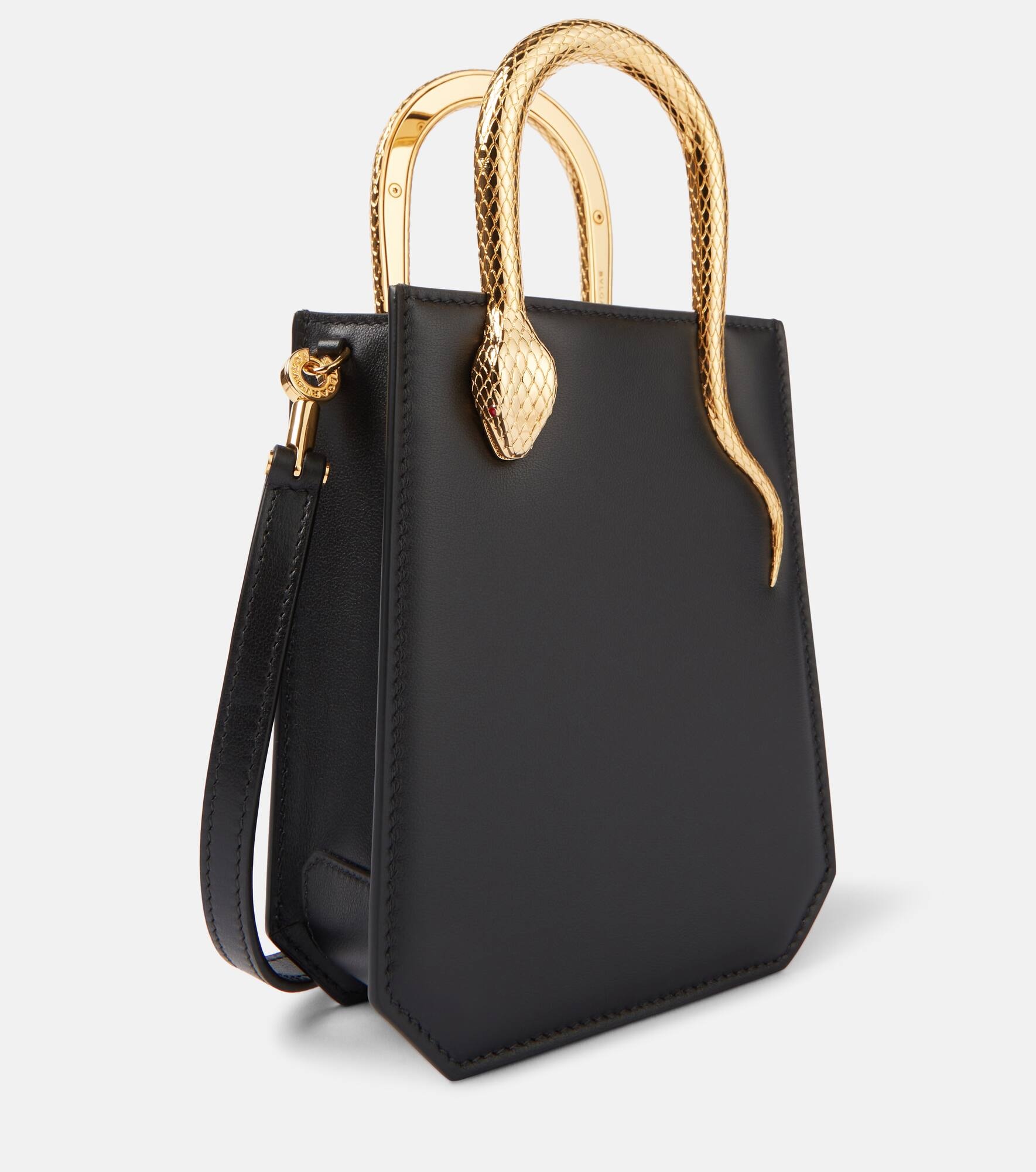 Serpentine Mini leather tote bag - 6